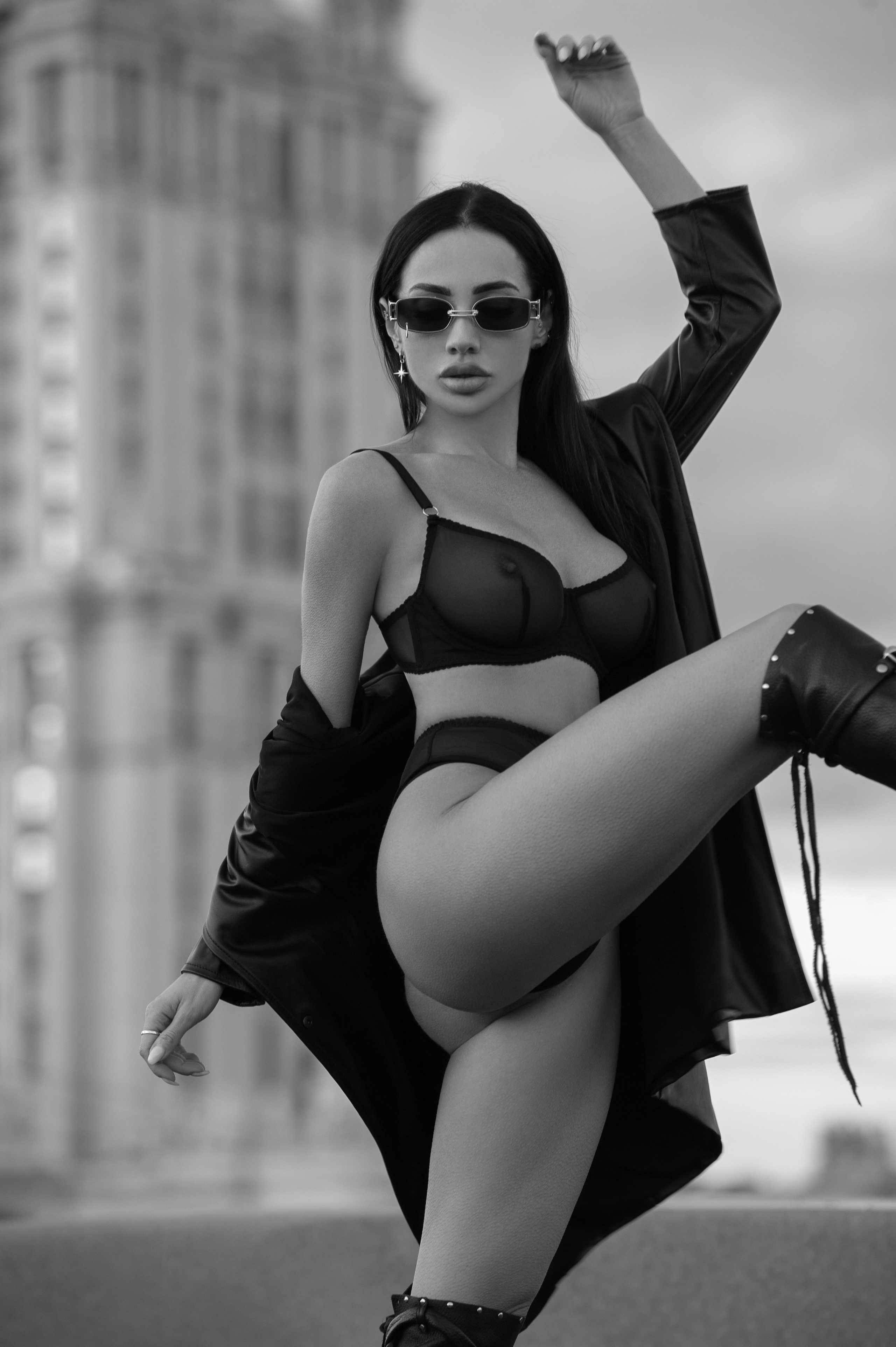 Фотосессия на крыше. Александр Mr.Brass — фотографирую женский портрет в Москве