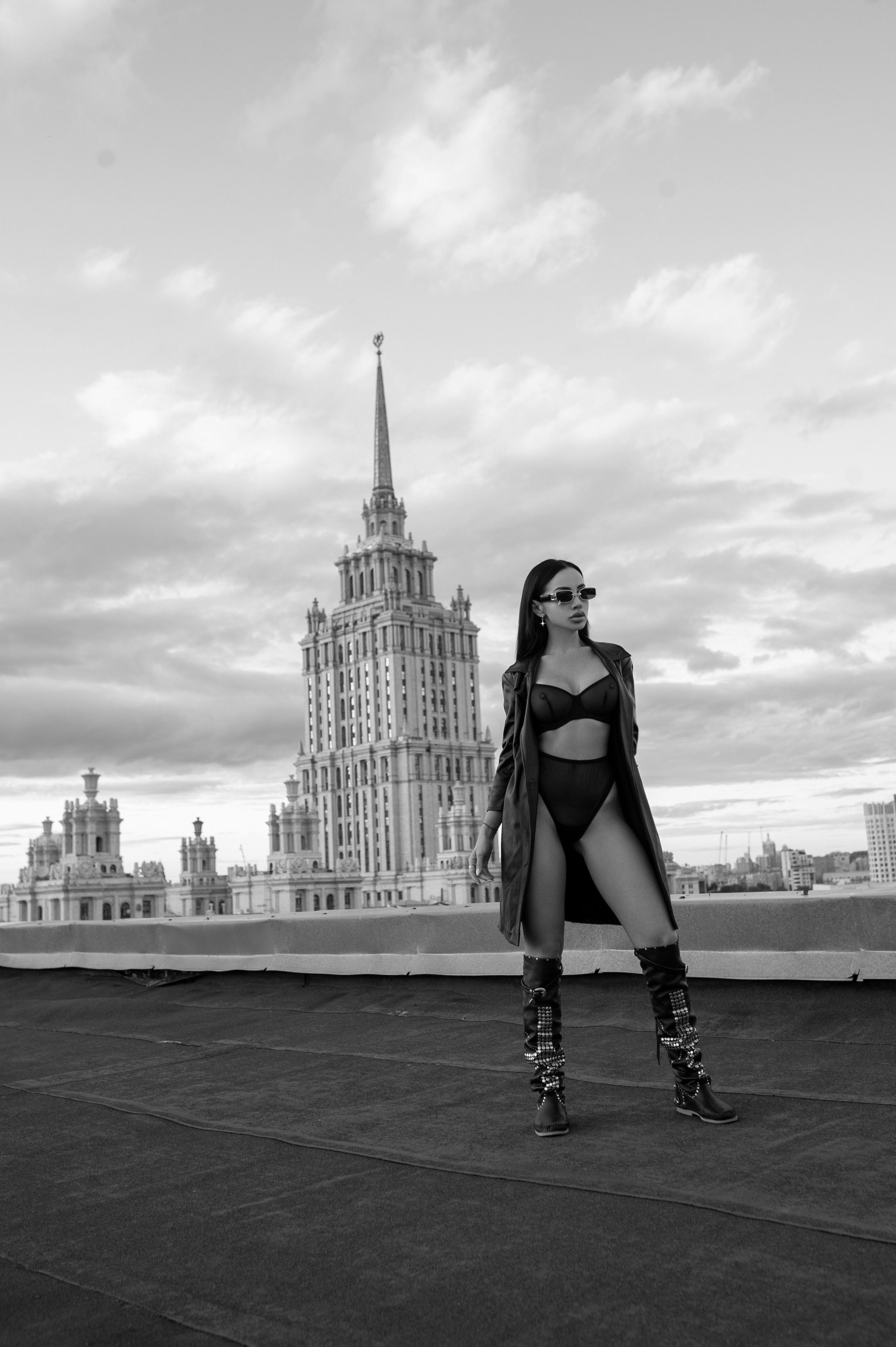 Фотосессия на крыше. Александр Mr.Brass — фотографирую женский портрет в Москве