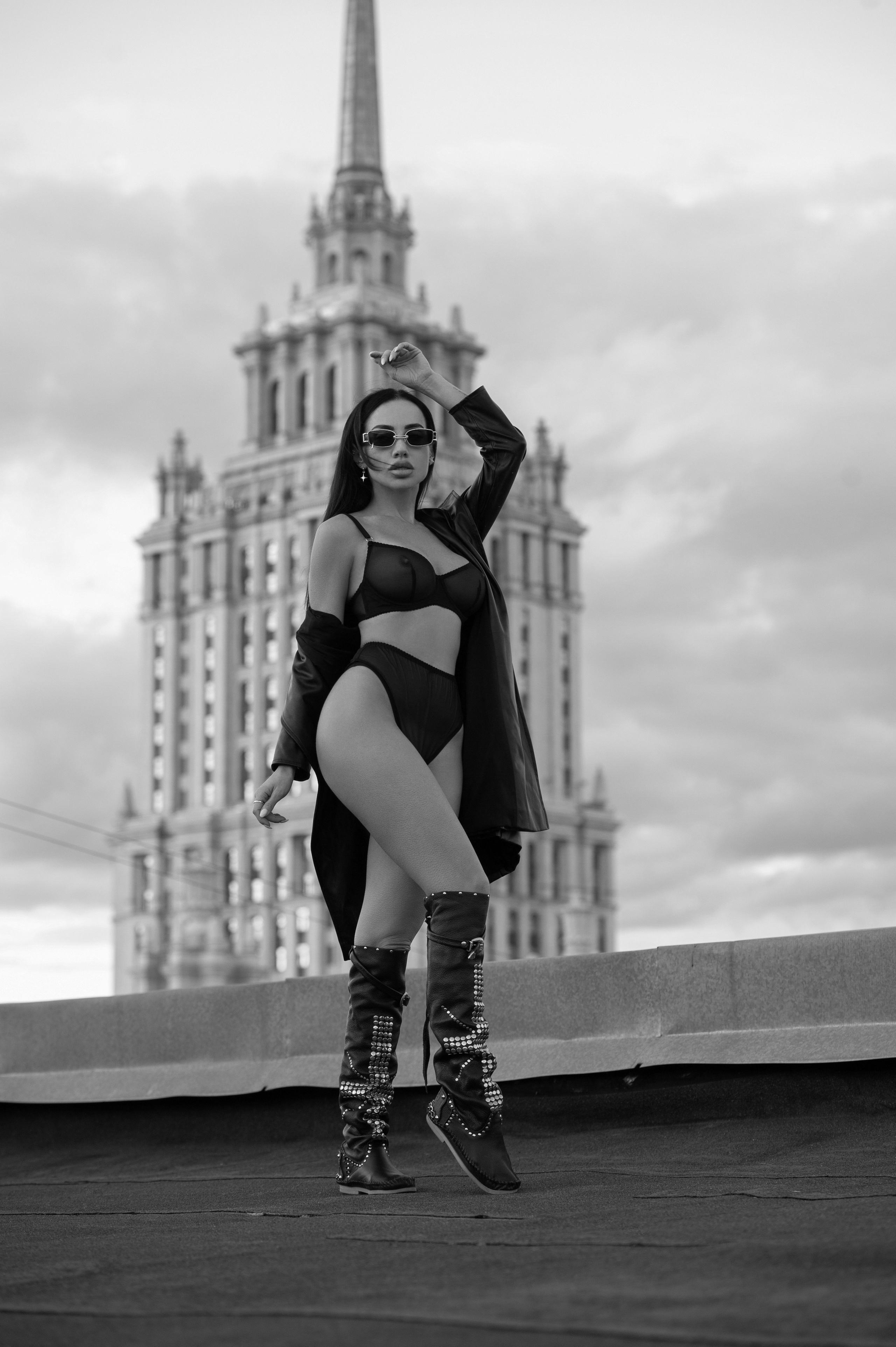 Фотосессия на крыше. Александр Mr.Brass — фотографирую женский портрет в Москве