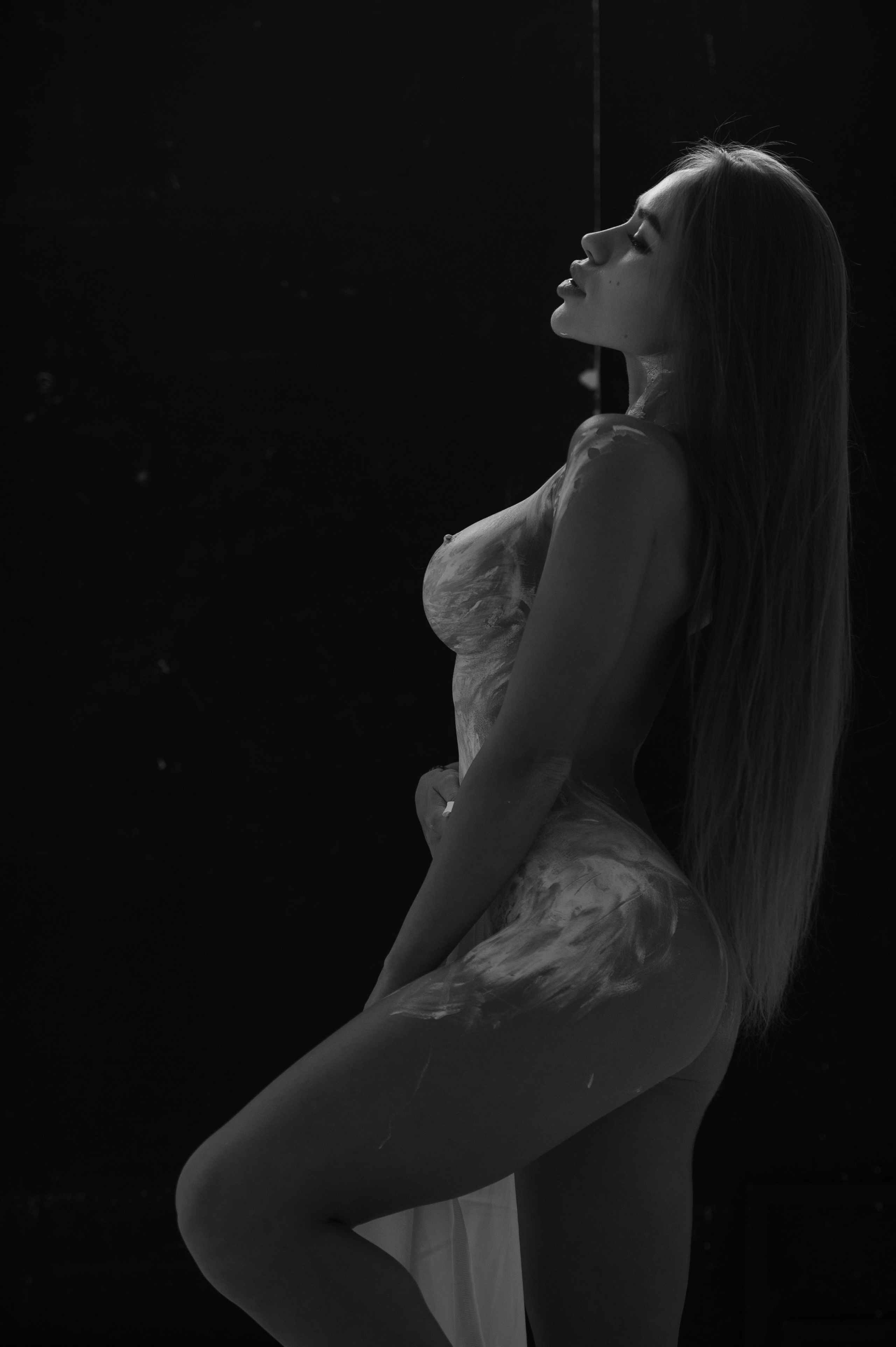 Фотосессия в стиле бодиарт. Александр Mr.Brass — фотографирую женский портрет в Москве