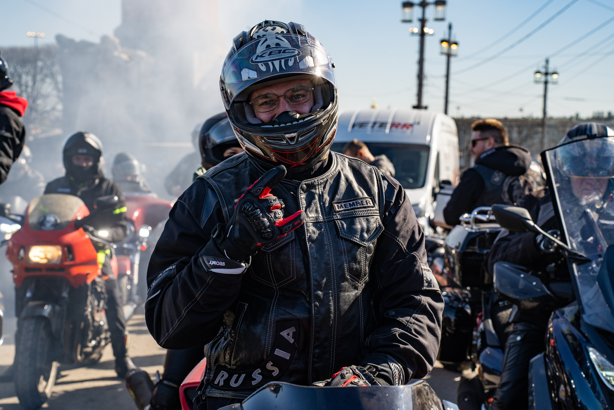 Весенний прохват мотоклуба Normans Riders MC. Концертный и репортажный фотограф в Санкт-Петербурге Слава Пахомов