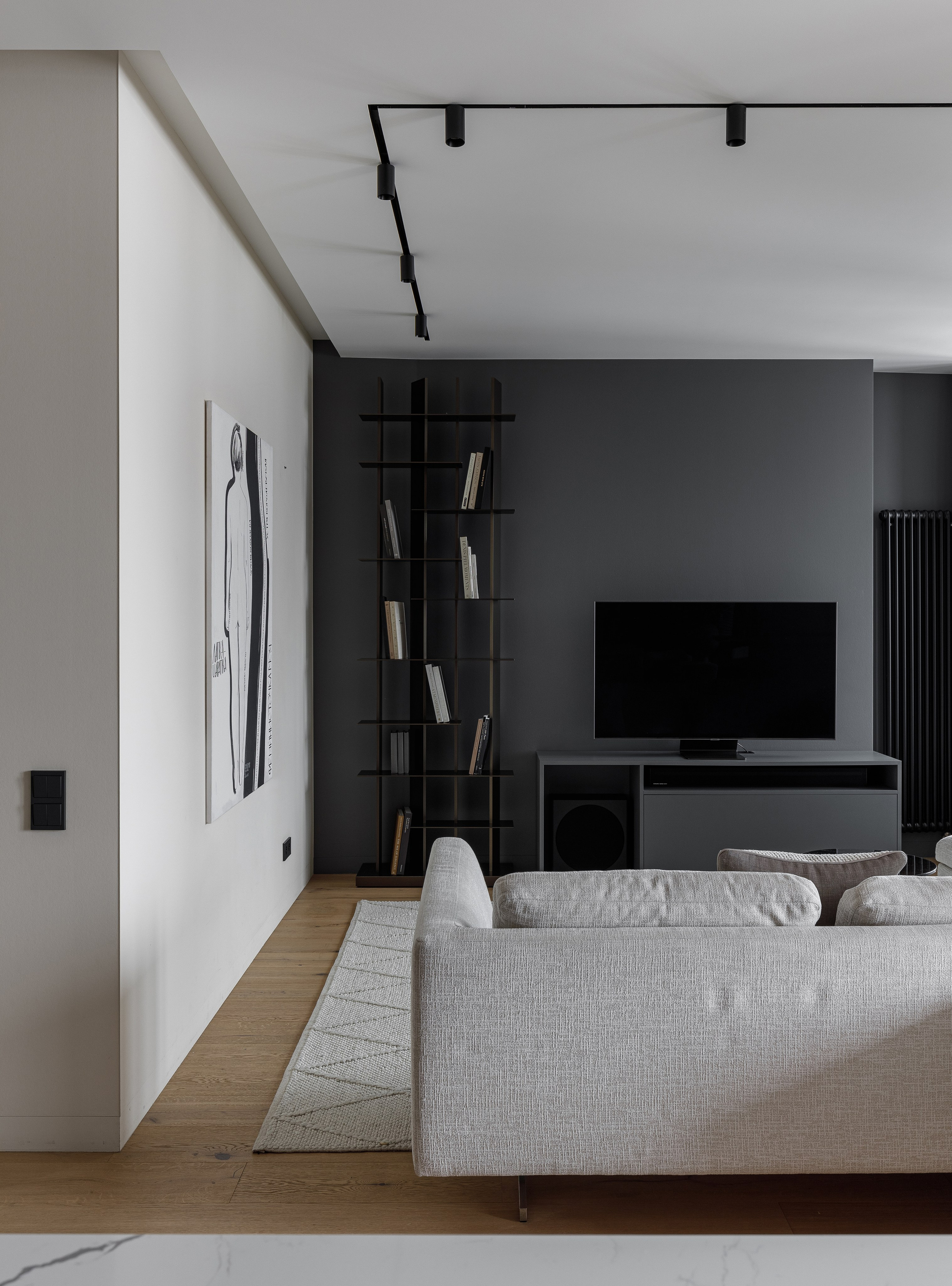 современная гостиная. Создание и Реализация дизайн проекта под ключ.