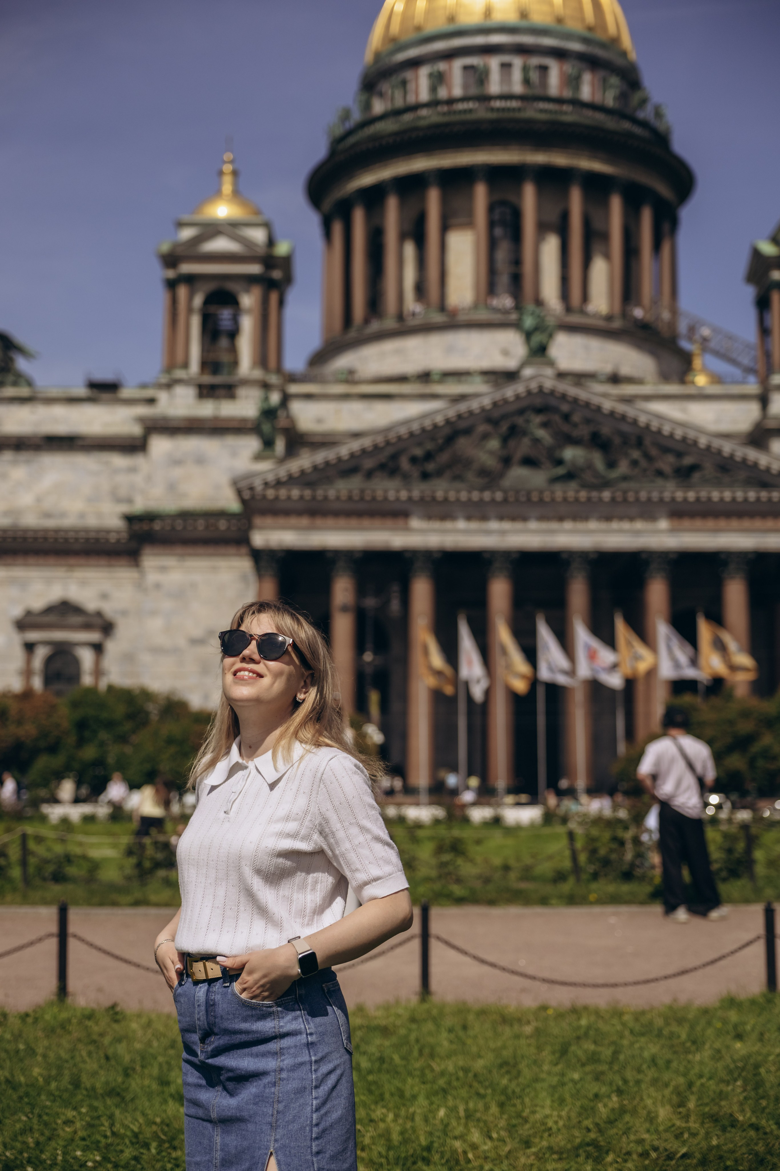 Семейная прогулка на Исаакиевском соборе. Семейный и свадебный фотограф в Санкт-Петербурге Екатерина Васильева