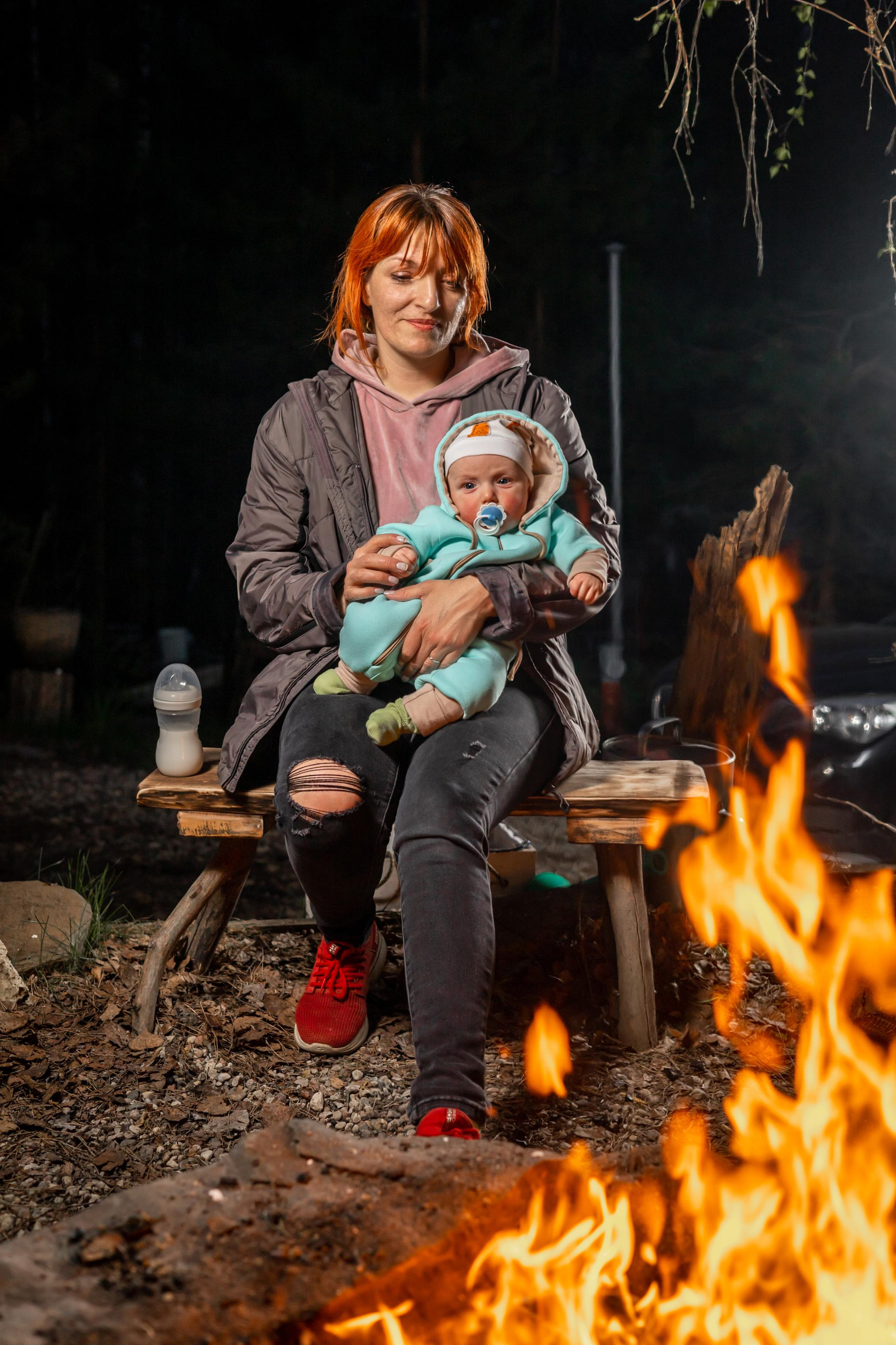 Семья на природе