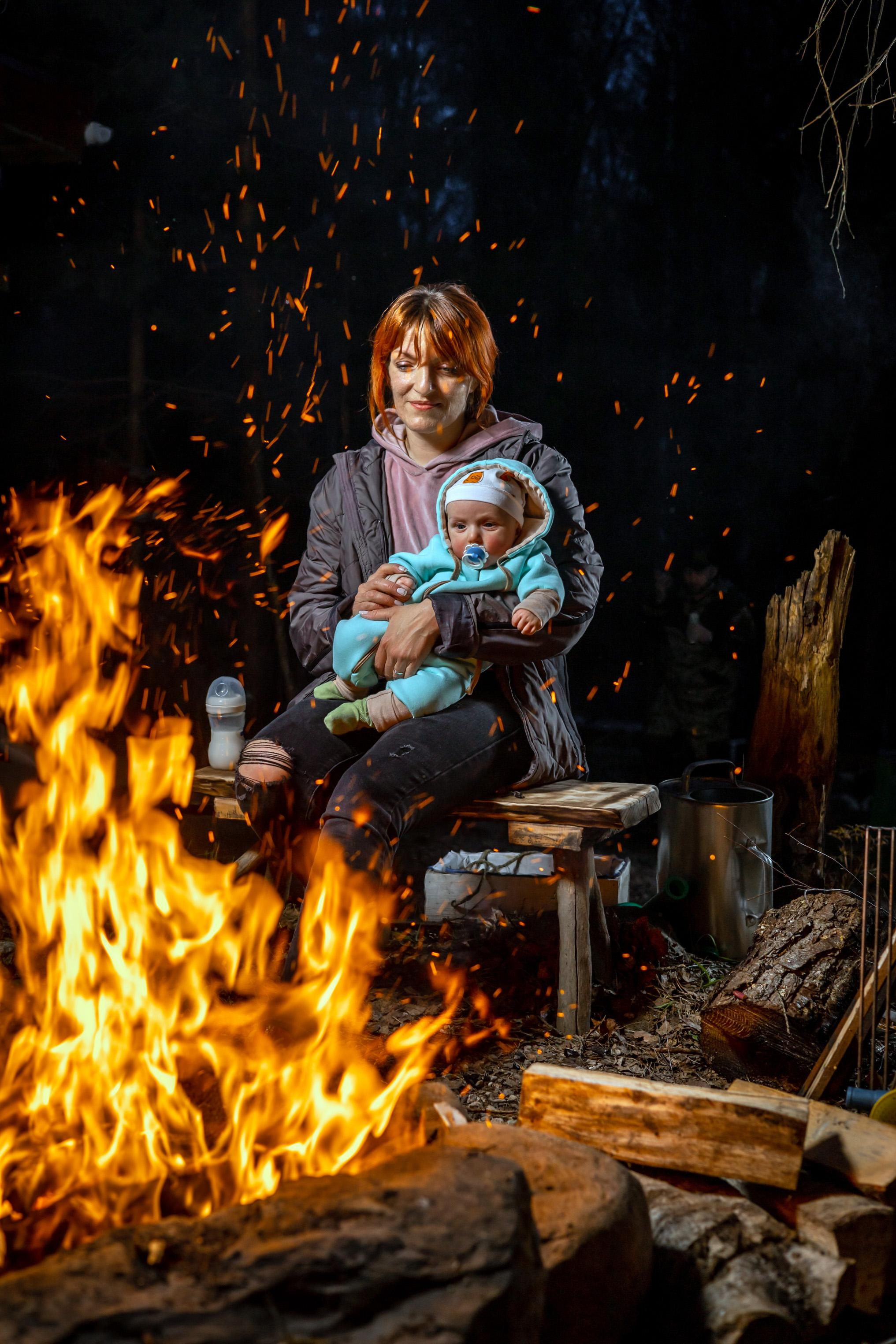 Семья на природе