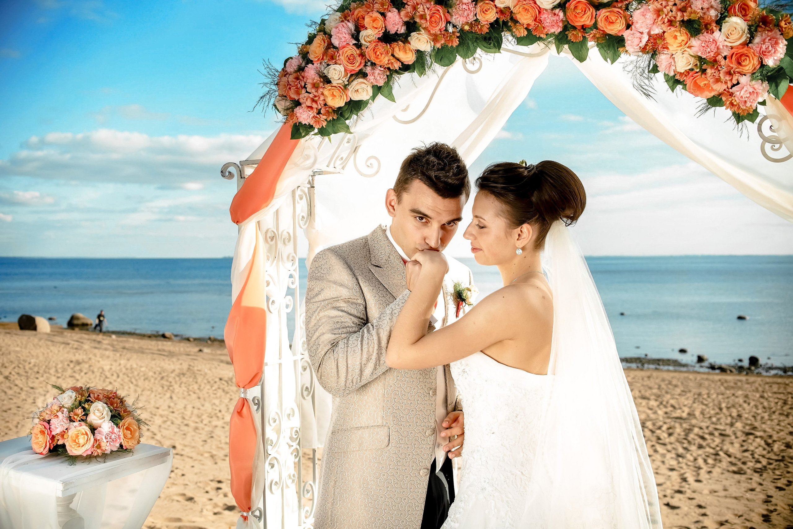 Маргарита и Алексей (выездная регистрация, фотосессия на Финском заливе, в яхт-клубе на закате). Портретный, семейный и свадебный фотограф в Санкт-Петербурге и в Пушкине Ширяев Денис