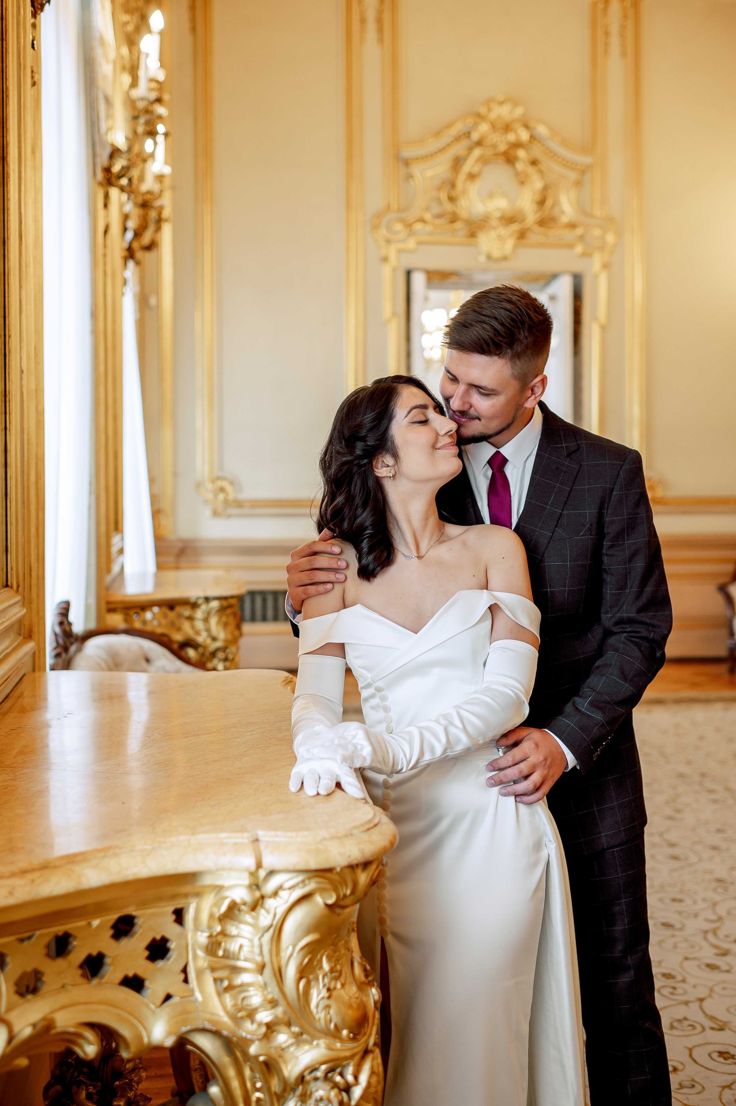 Камерная свадьба в Первом Дворце Бракосочетания №1 на Английской набережной Яны и Евгения. Портретный, семейный и свадебный фотограф в Санкт-Петербурге и в Пушкине Ширяев Денис