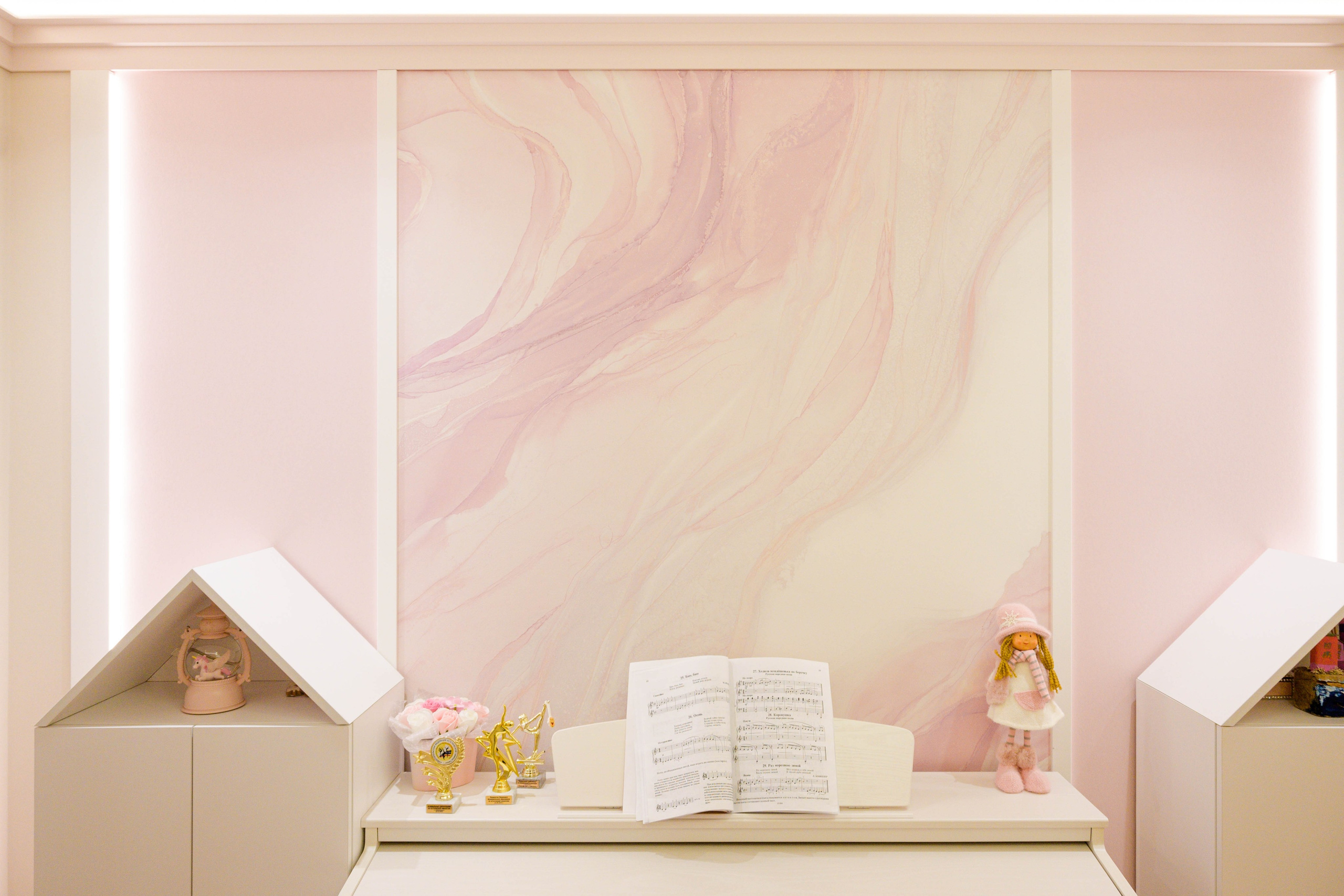 The apartment is in a modern style. Fotograf Dmitrii Donets