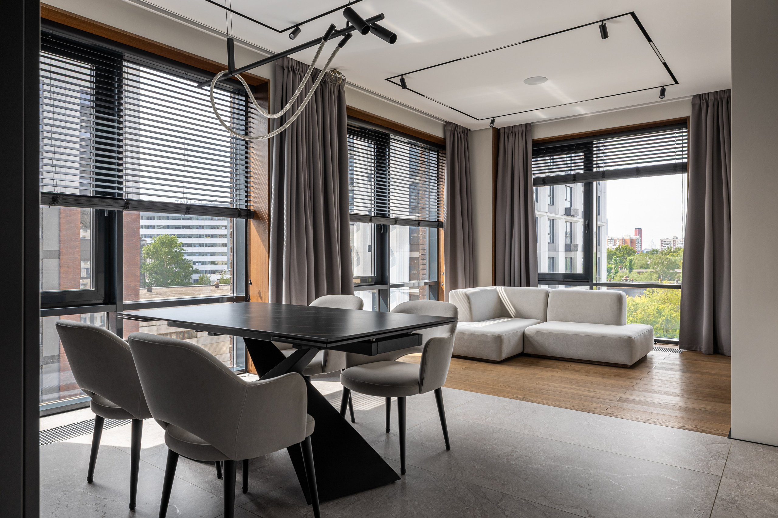 Дизайнерская семейная квартира с панорамными окнами. Veselinskiy| Интерьерный фотограф | Москва