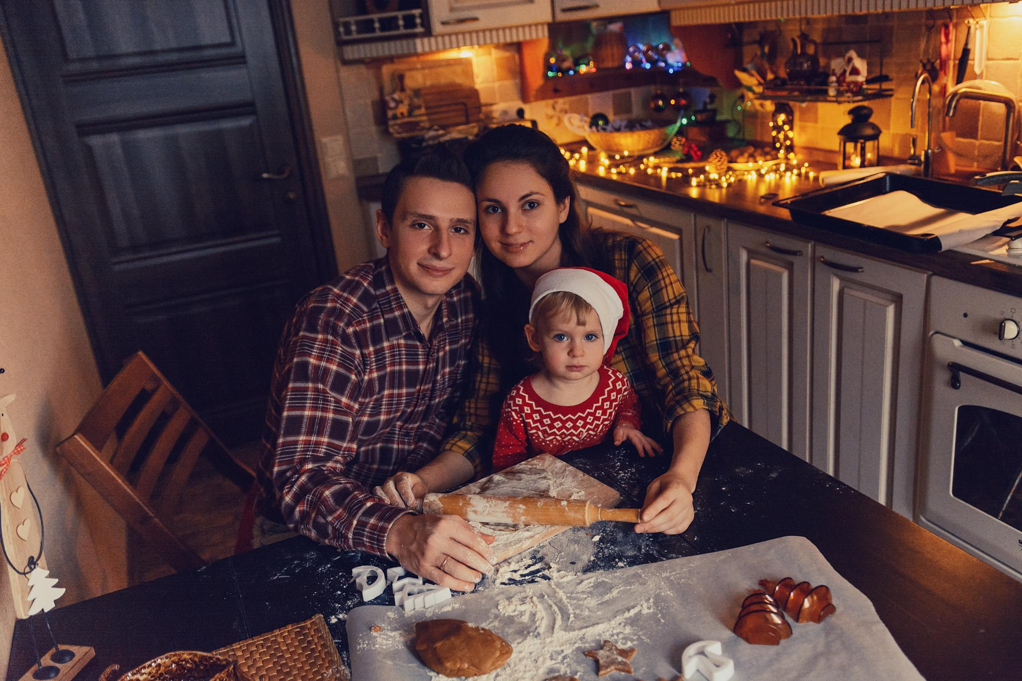 Новогодняя уютная фотосессия с печеньками. Семейный фотограф. Lifestyle. Москва. Анастасия Михайлова