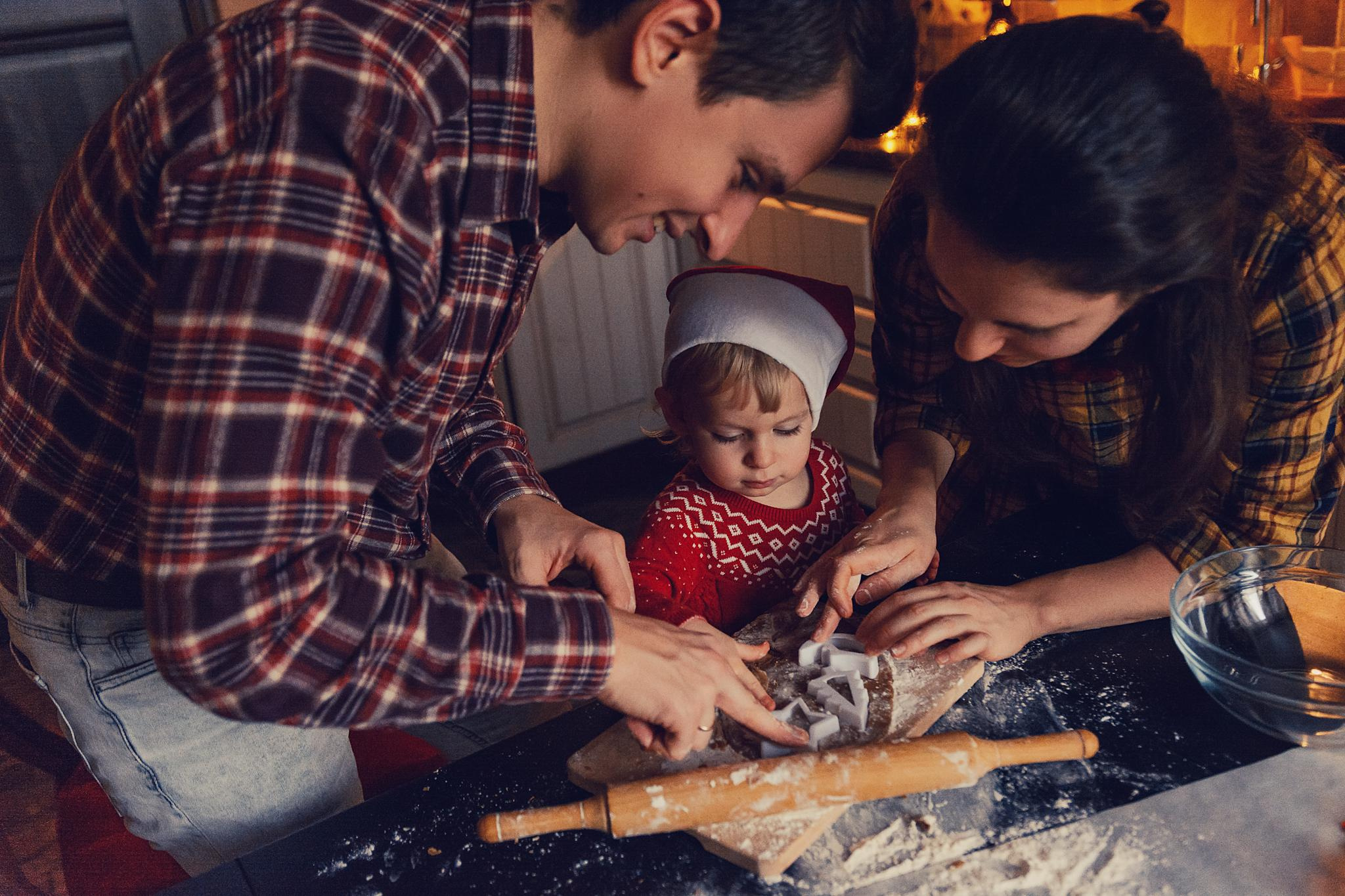 Новогодняя уютная фотосессия с печеньками. Семейный фотограф. Lifestyle. Москва. Анастасия Михайлова