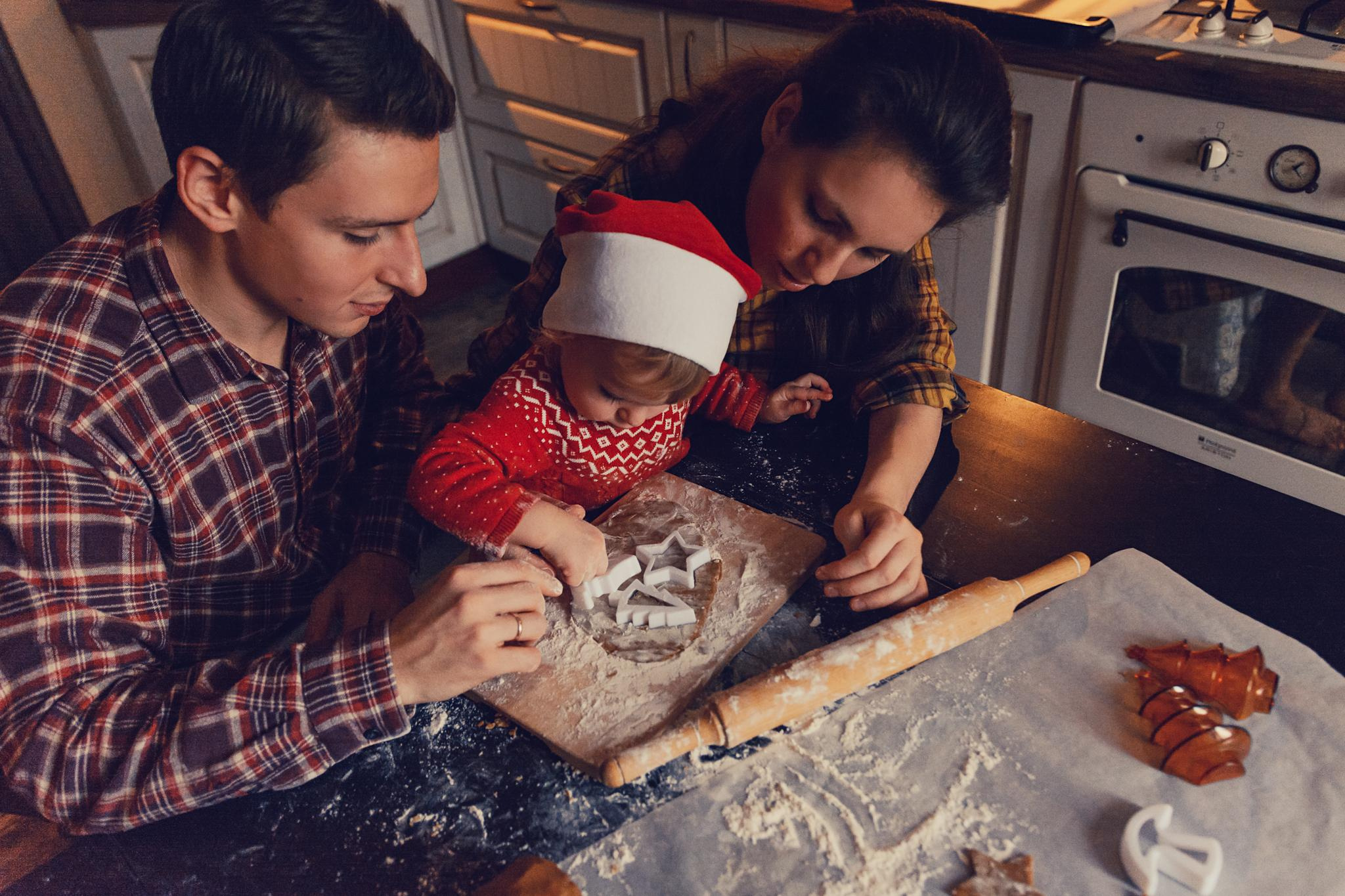 Новогодняя уютная фотосессия с печеньками. Семейный фотограф. Lifestyle. Москва. Анастасия Михайлова