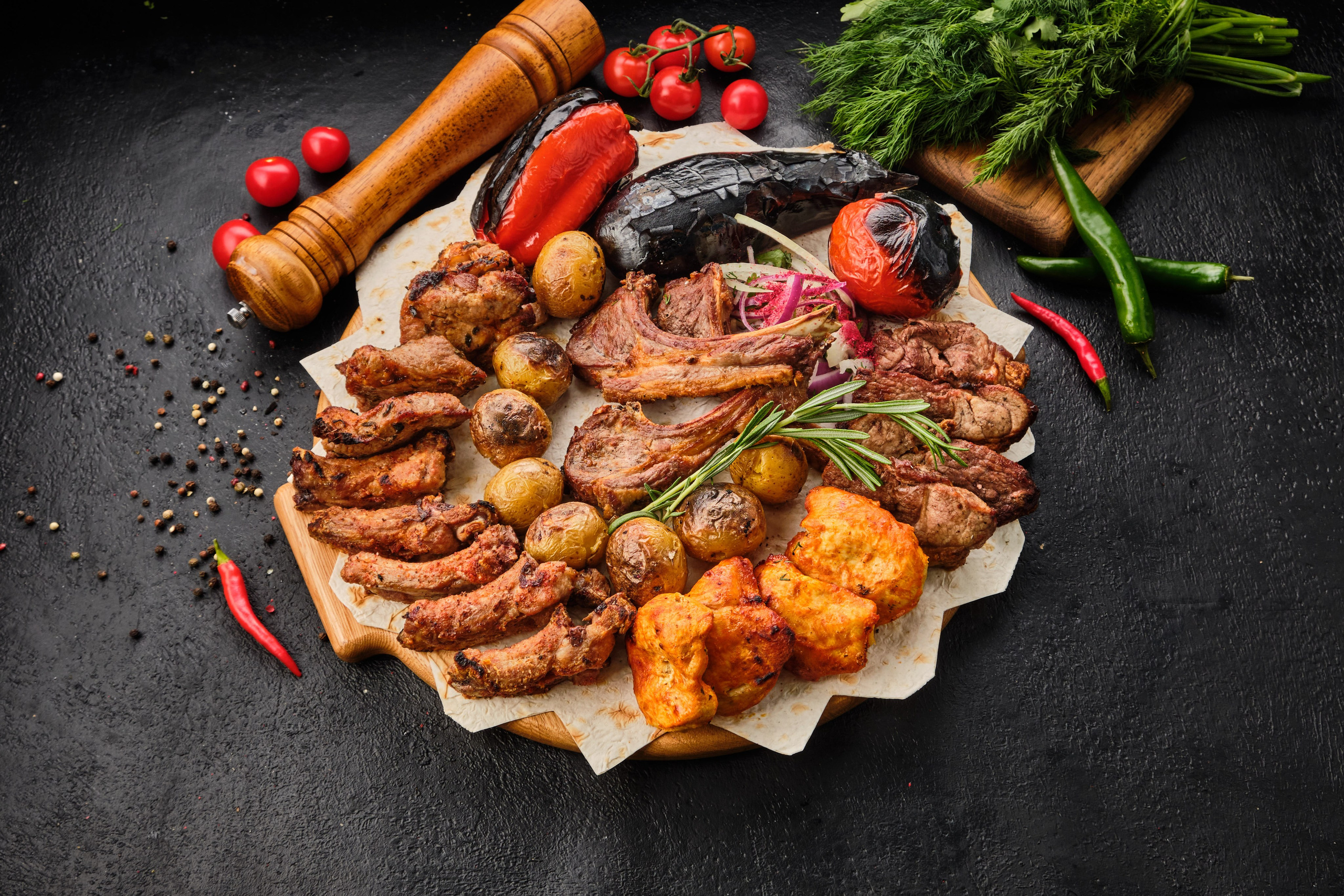 Food Photography of Shashlik for Delivery | Food Photographer Tbilisi. Commercial Photographer Tbilisi | Food & Product Photography | Vitaly Gorbachev