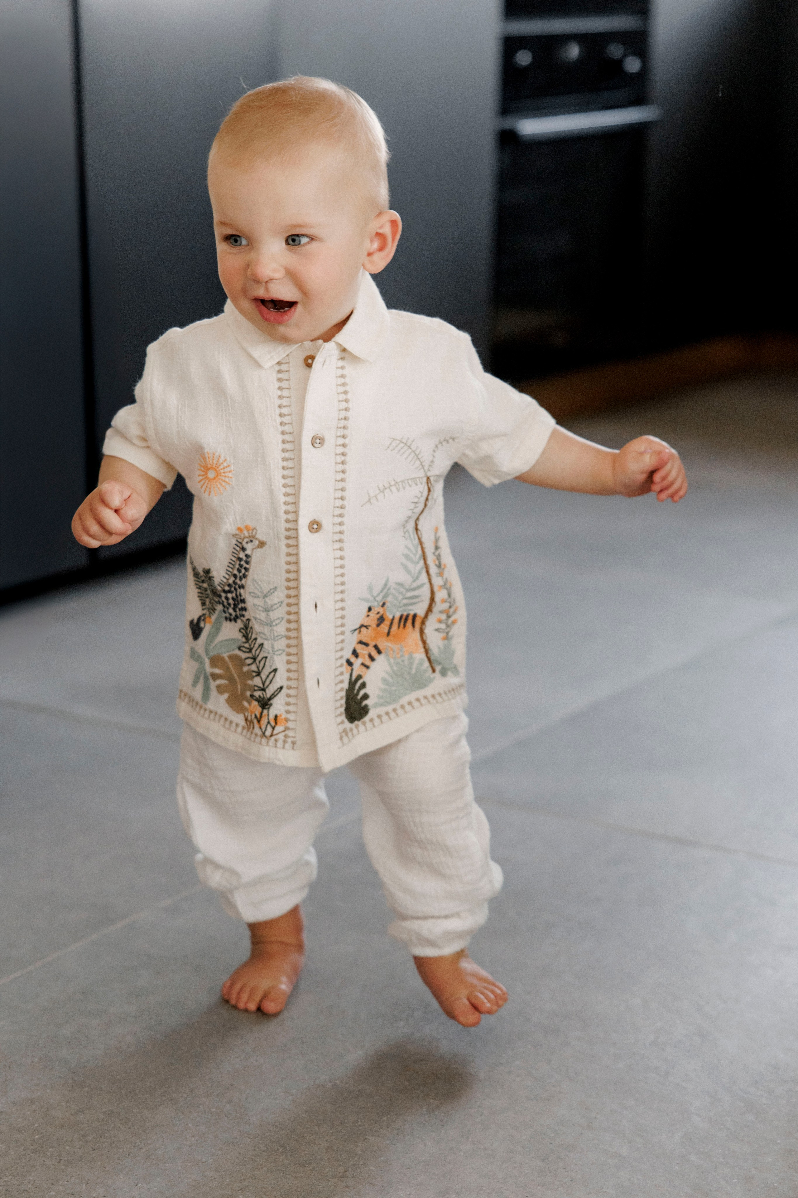 One year old at home. Wedding and family photographer