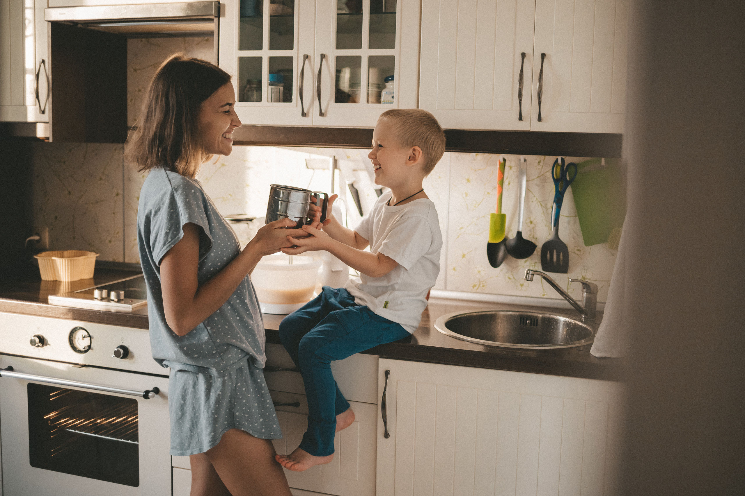 Печём пирог для папы. Фотограф Нижний Новгород