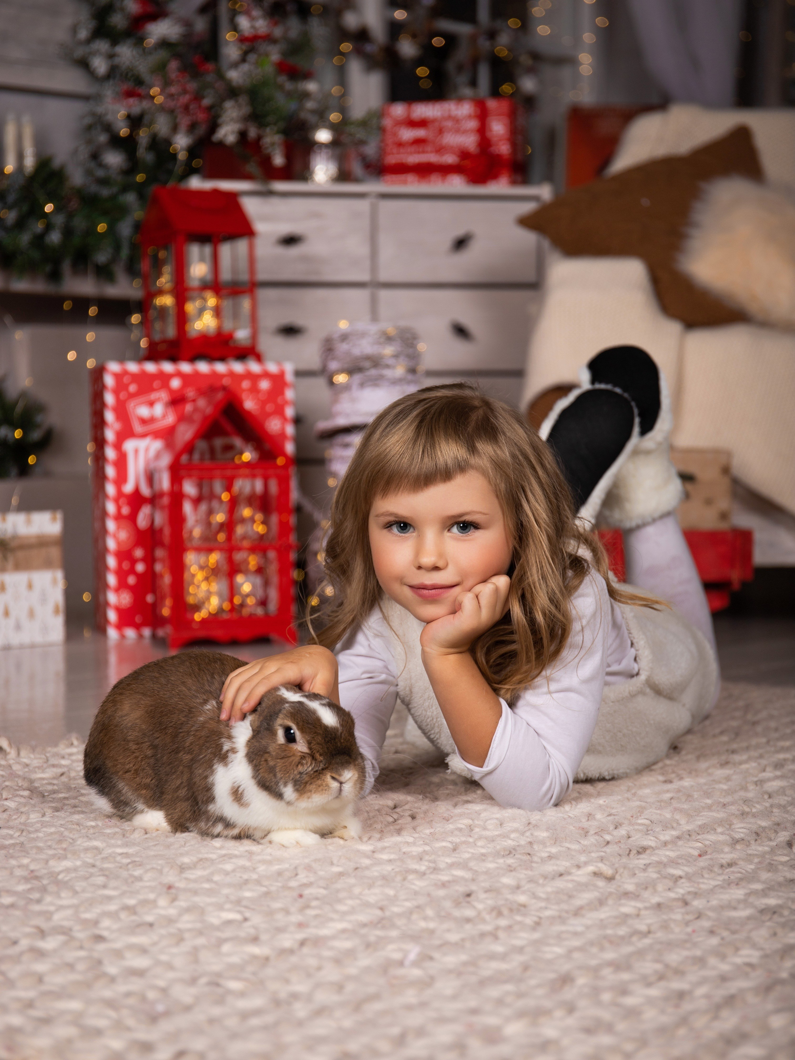 Новогодняя семейная съемка в студии. Свадебный и семейный фотограф в Москве Мила Широких