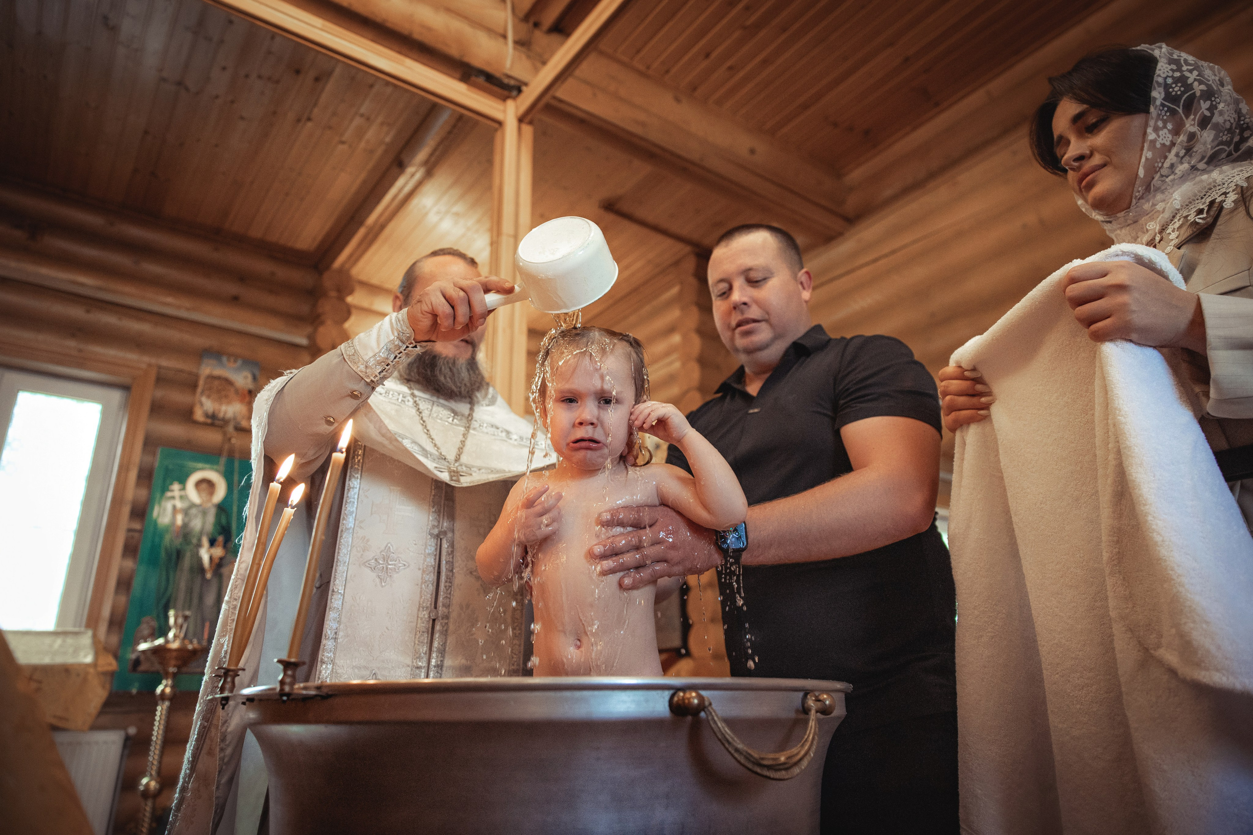 Таинство Крещения Мии. Храм Патриарха Тихона, х.Коржевский. Фотограф на Крещение и Венчание Краснодарский край — Гранкина Юлия