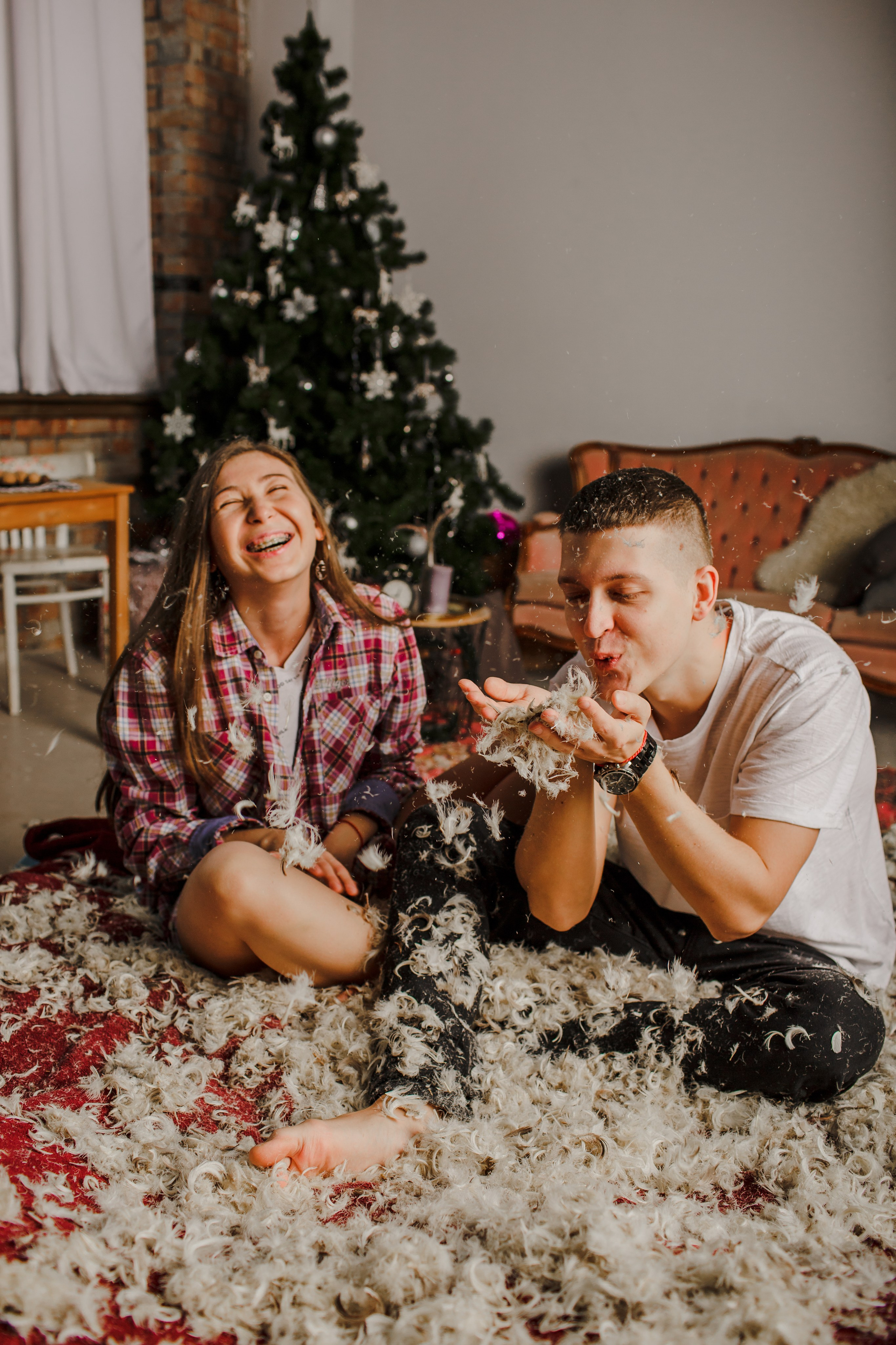 Новогодняя фотосессия love story. Свадебный фотограф Кирилл Белый