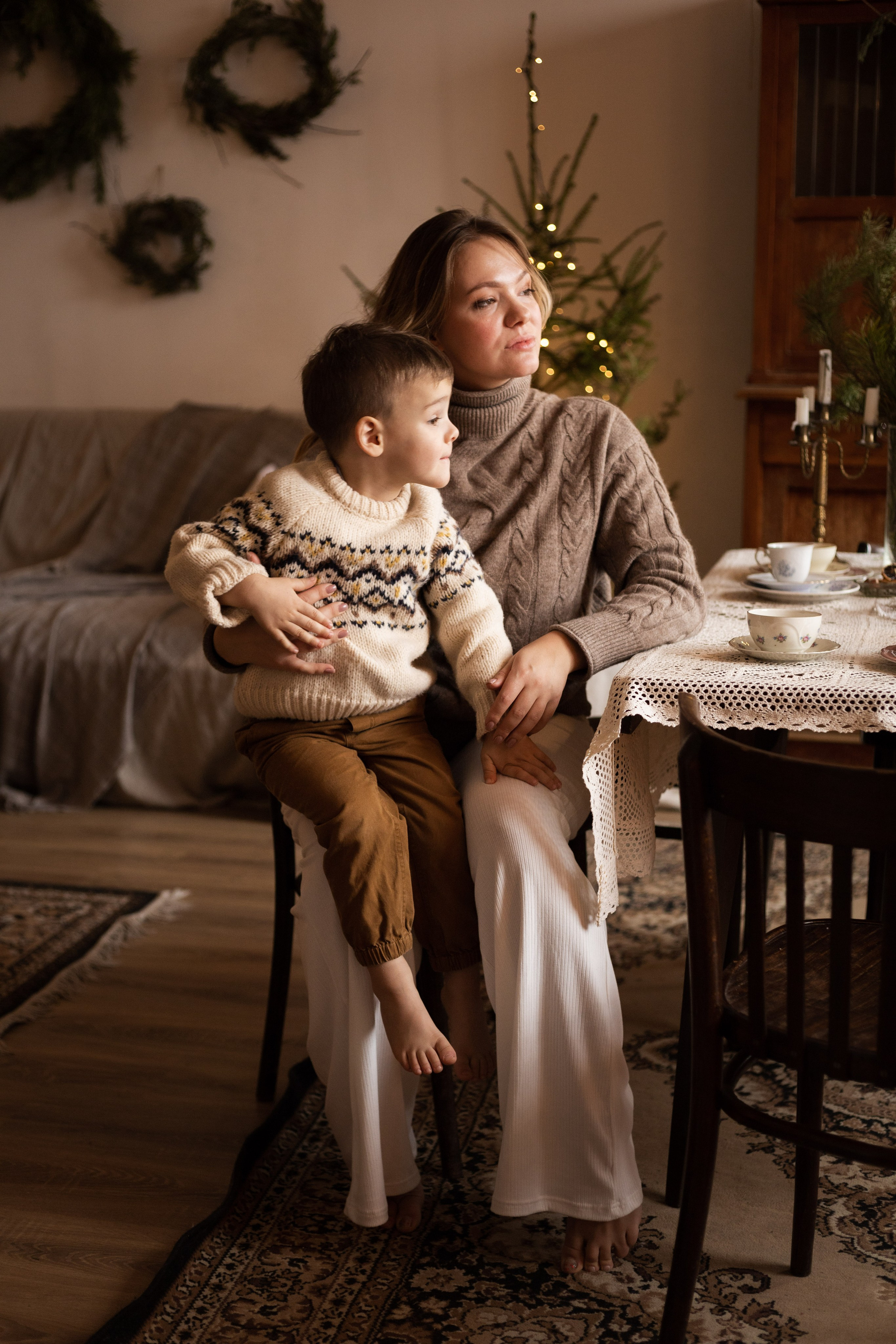 Елена и Николас. Новогодняя фотосессия в студии. Семейный и детский фотограф в Санкт-Петербурге Павлова Елена
