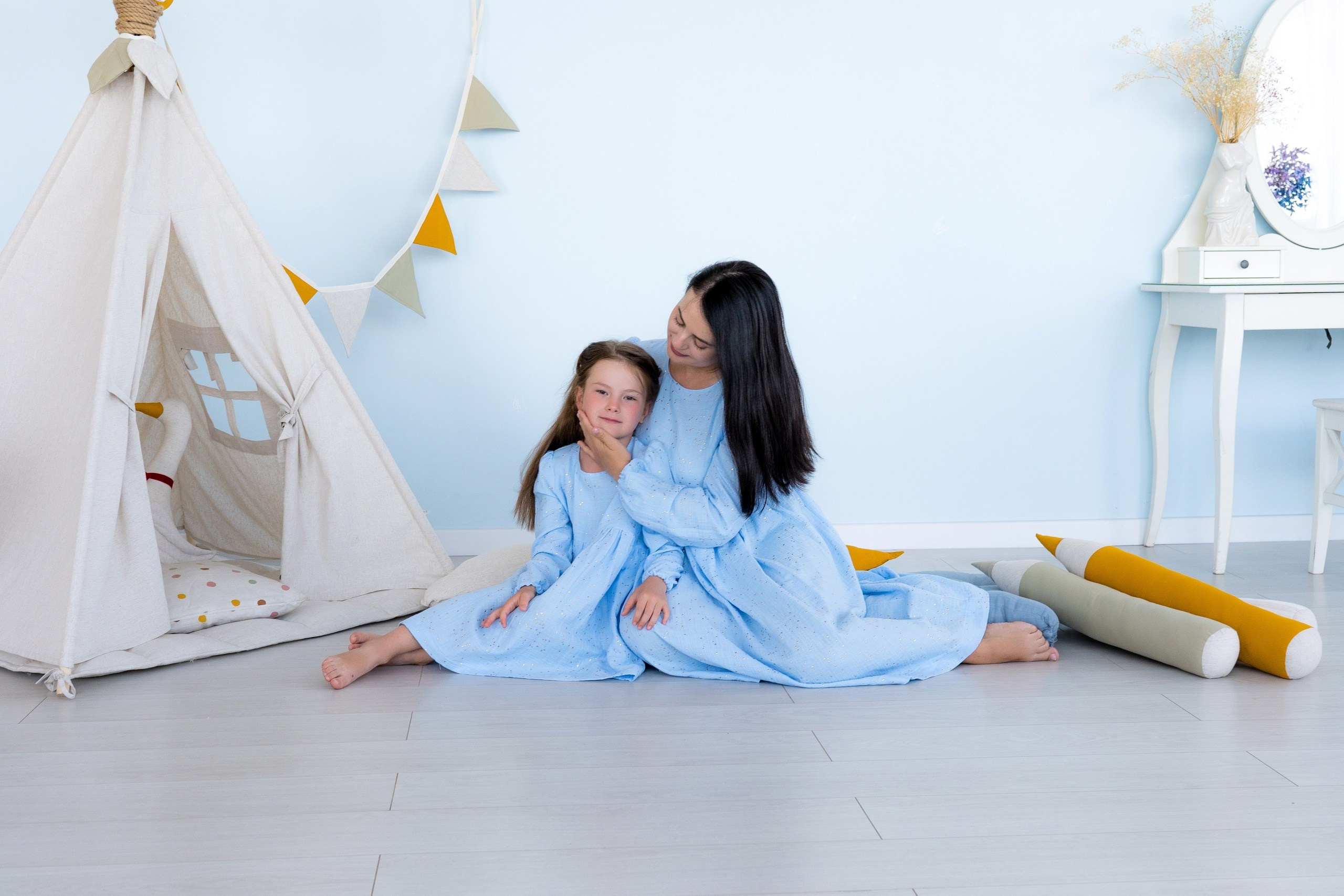 Платья Family look. Фотостудия Малина в городе Улан-Удэ. Фотограф Ирина Жарникова
