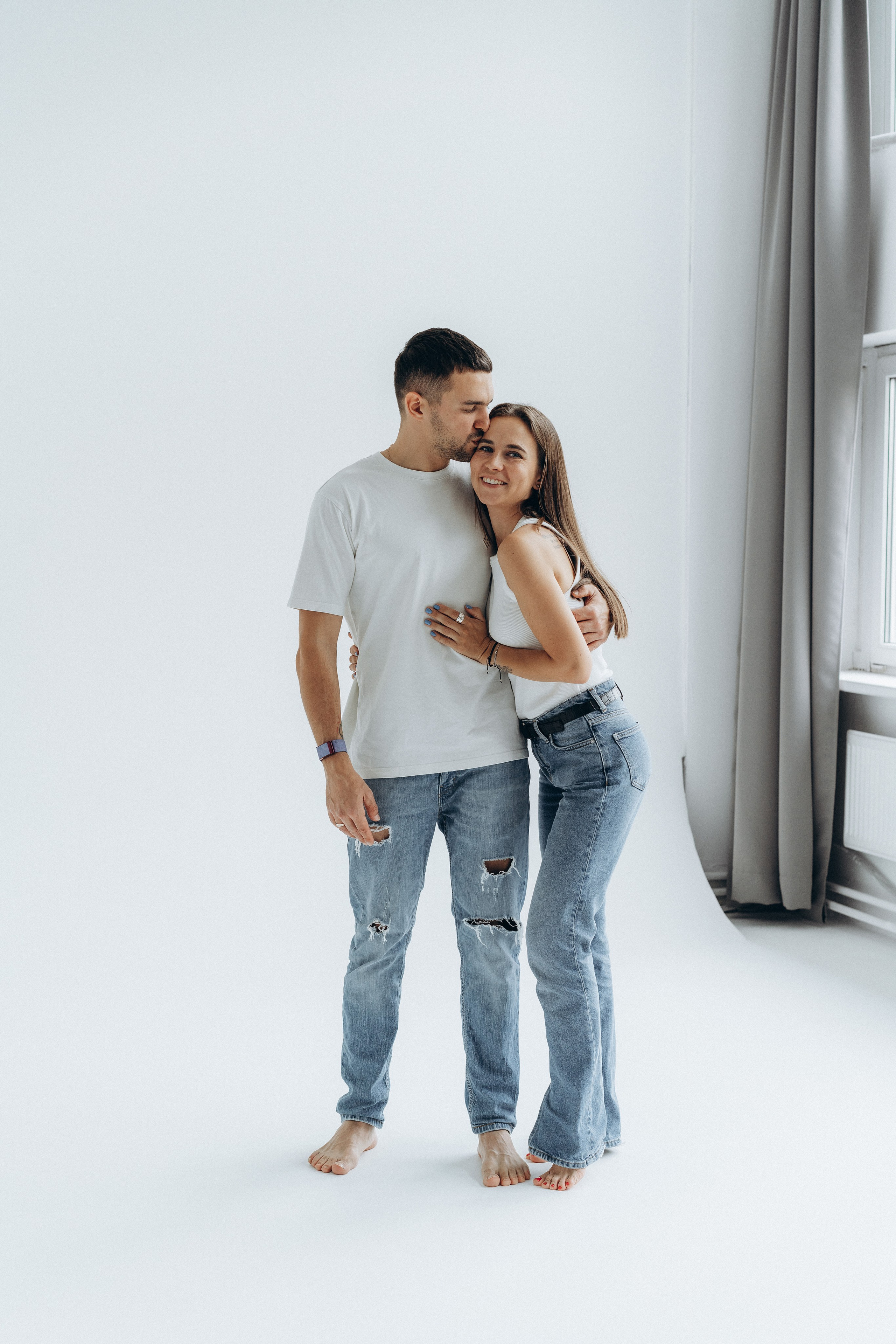 Семейная история на циклораме. Семейный фотограф в Москве Анастасия Скоголева