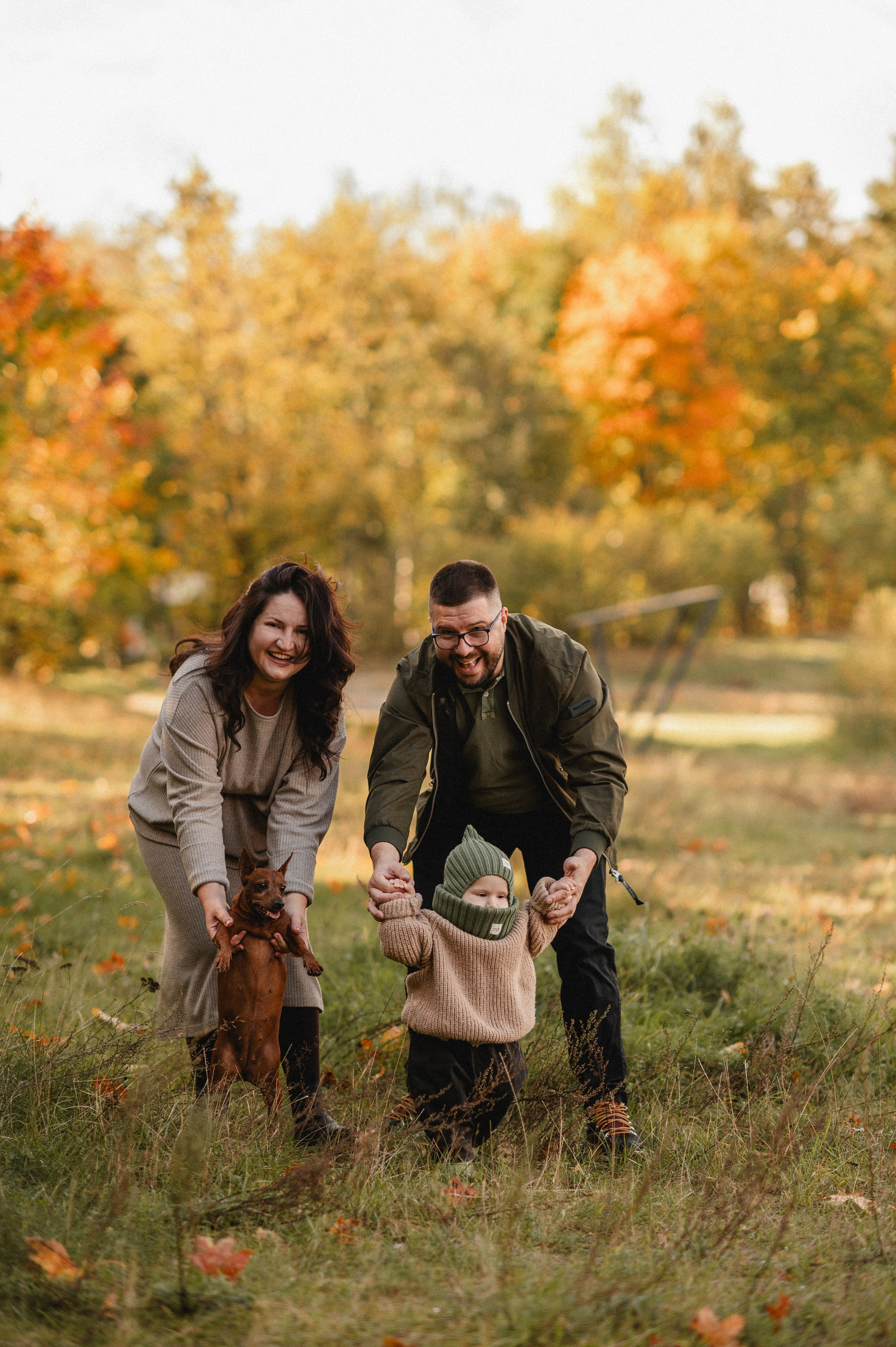 Осенняя фотосессия большой семьи в парке. Семейная фотосессия Бутово Москва фотограф Алина Морщагина