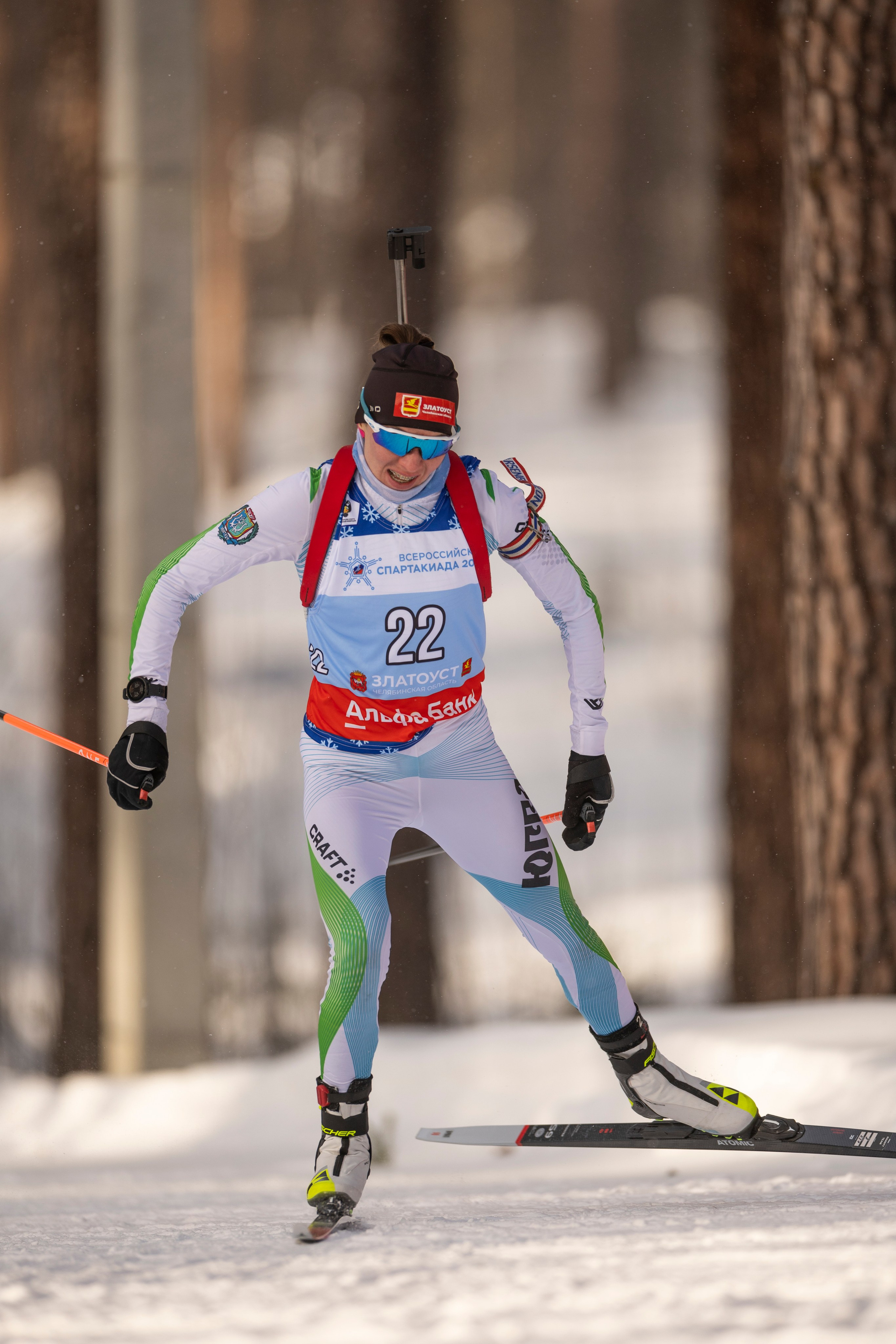 Всероссийская спартакиада. Гонка преследования женщины. Спортивный репортажный фотограф Казань Нафис Сиразетдинов