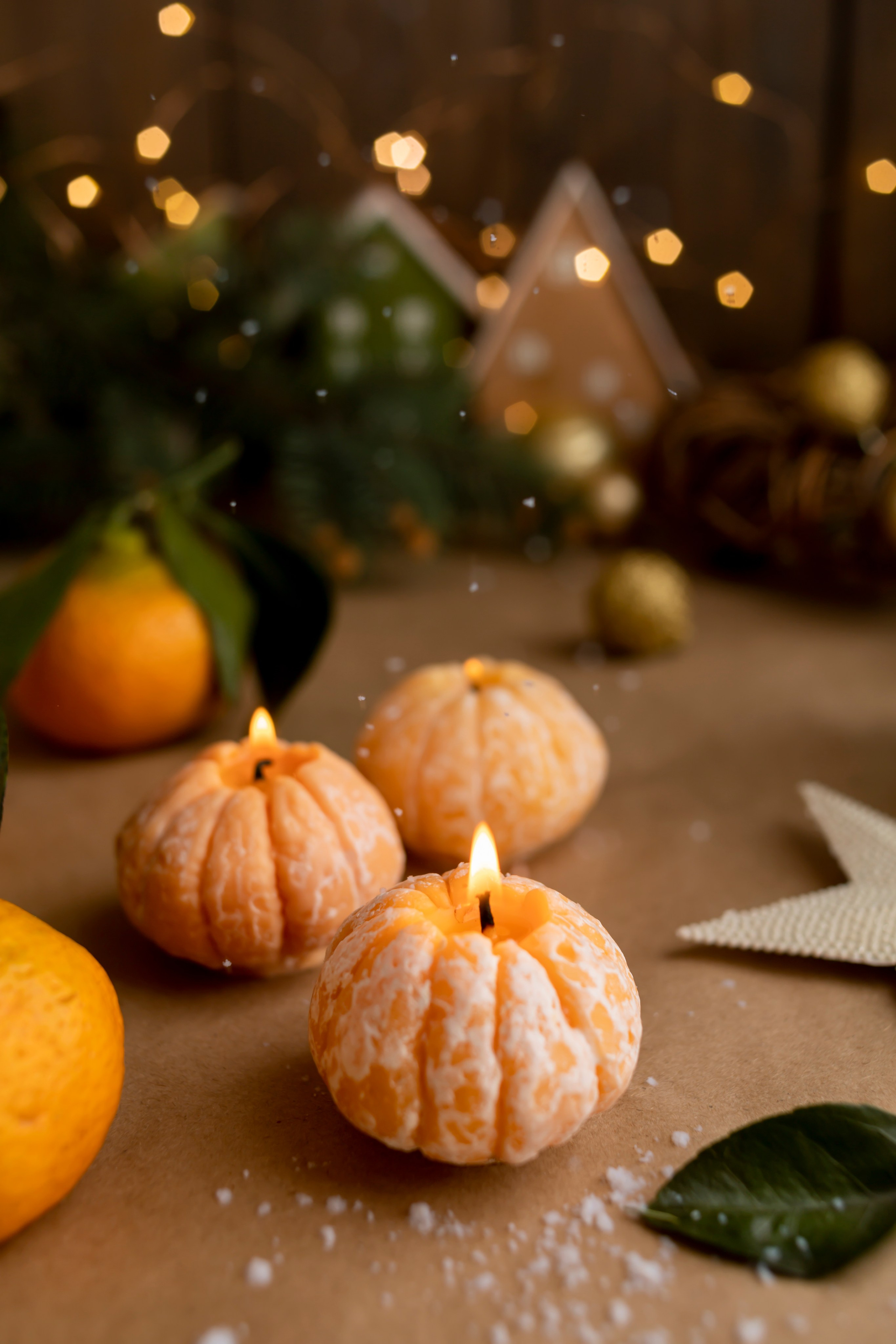 Свечи мандаринки. Предметный & фудфотограф Рязань