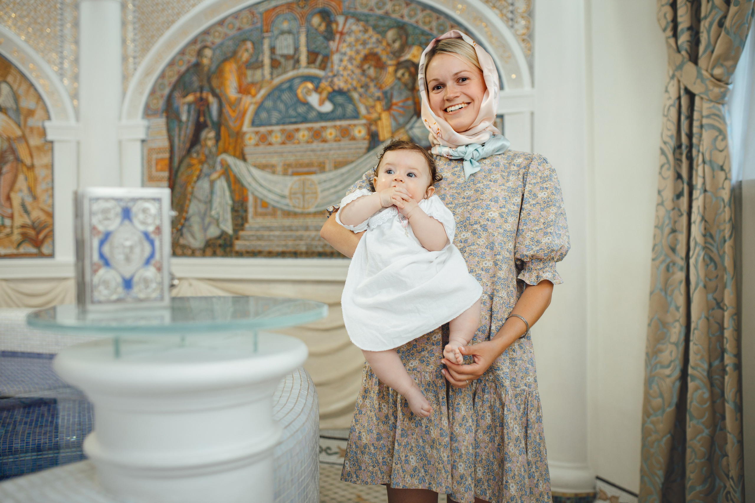 Крещение Аделины, храм Святой Троицы, июль 2024