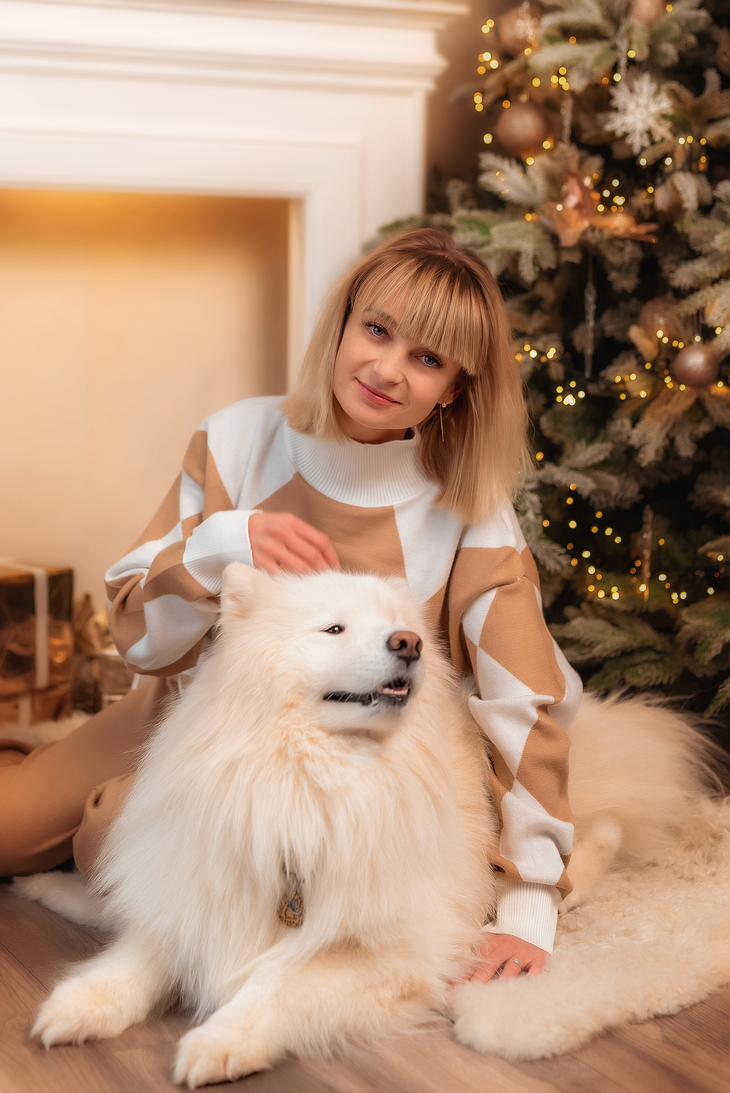 Фотосессия с самоедом. Семейный, детский фотограф в Воронеже Анна Никитина