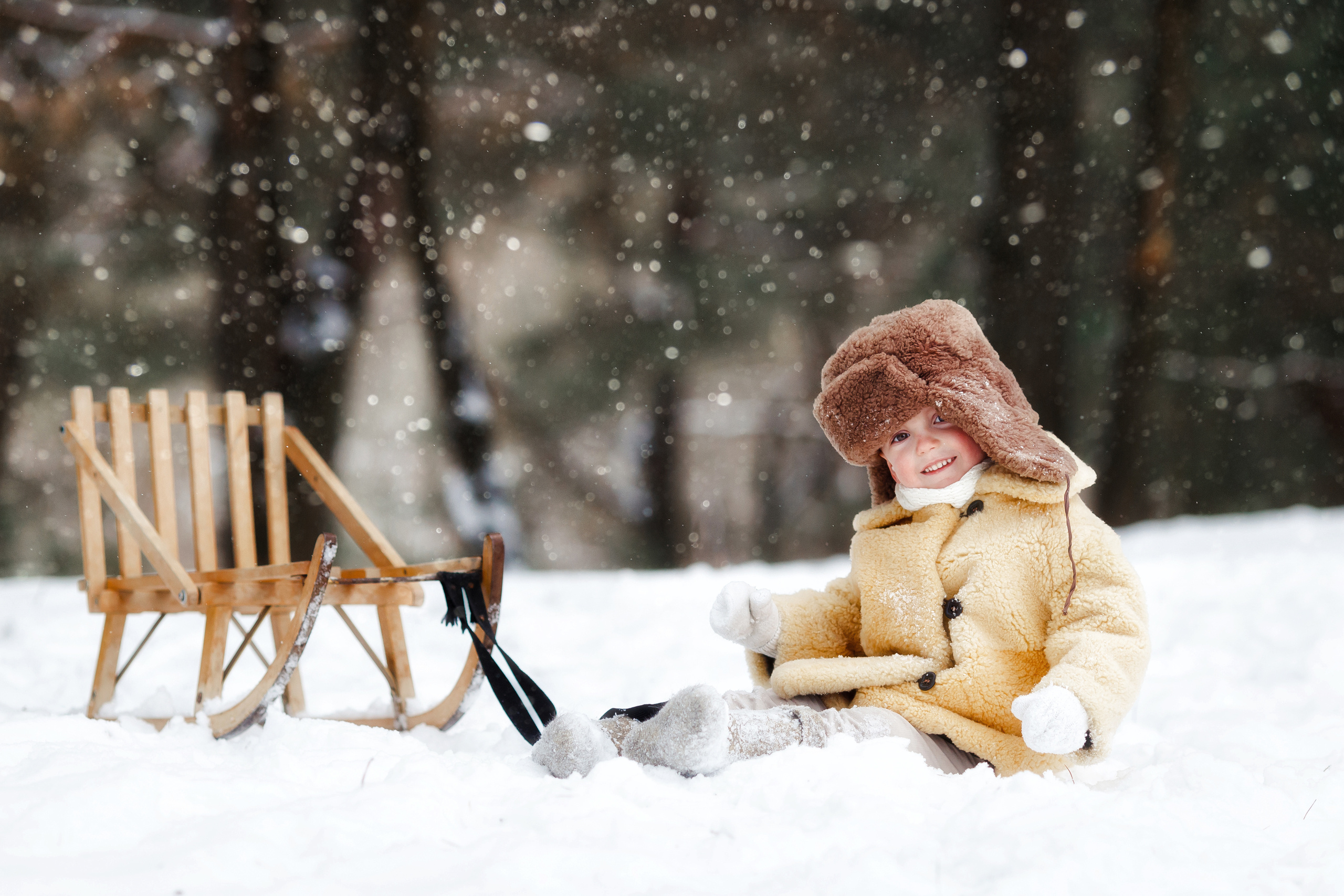 Янчик и его санки. Свадебный и семейный фотограф Витебск, Минск, Андрей Павлов