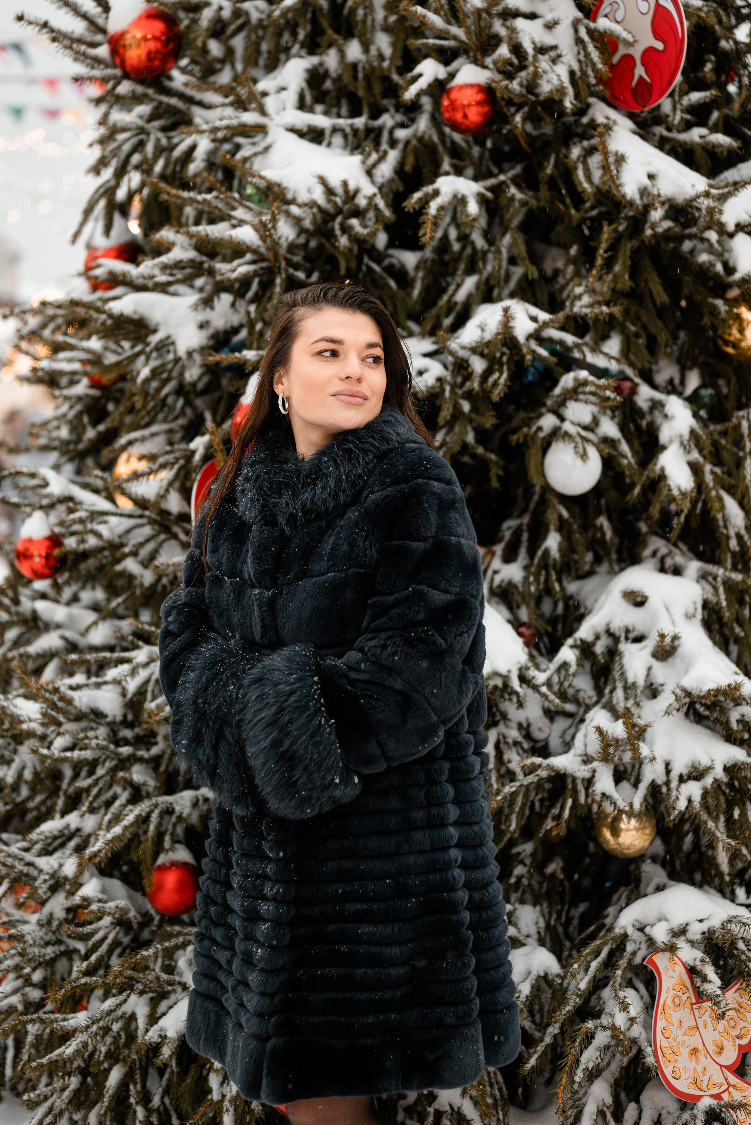 Новогодняя фотосессия на ГУМ-ярмарке Красная площадь в Москве. Свадебный фотограф Ирина Димитриева