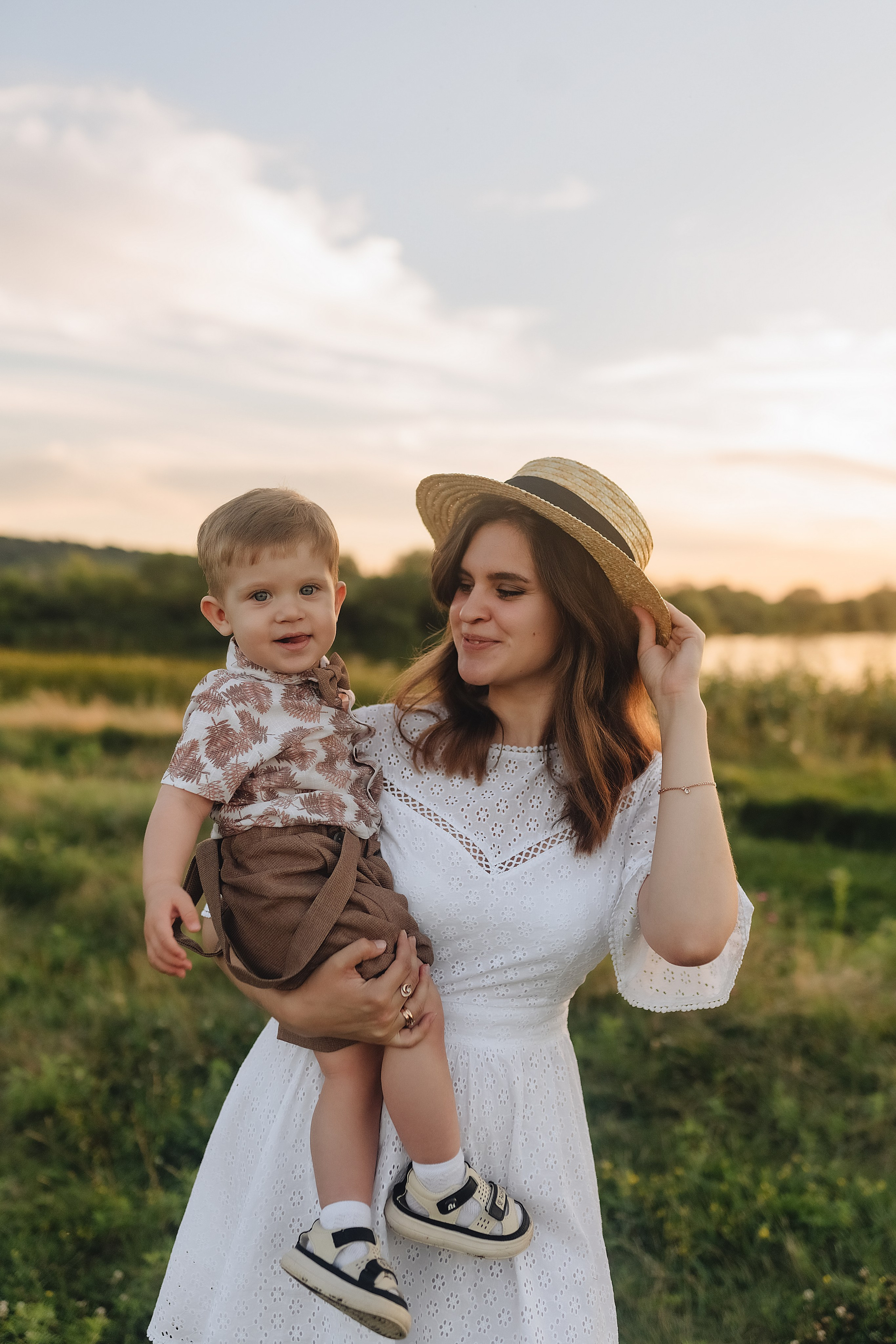 Светлана, Сергей и Женя | Семейная съемка на закате. Фотограф Карина Шмулёва. Воронеж и область