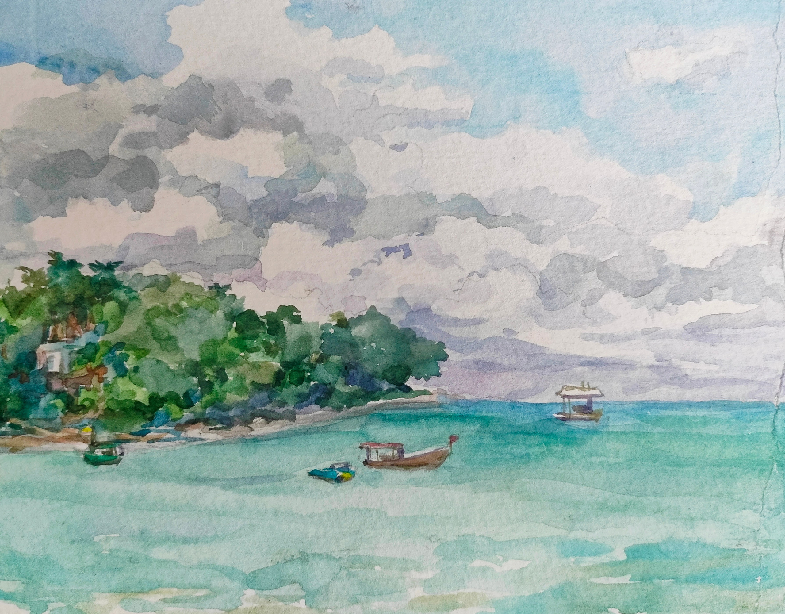 "Пхукет, Таиланд", акварель, 2021
