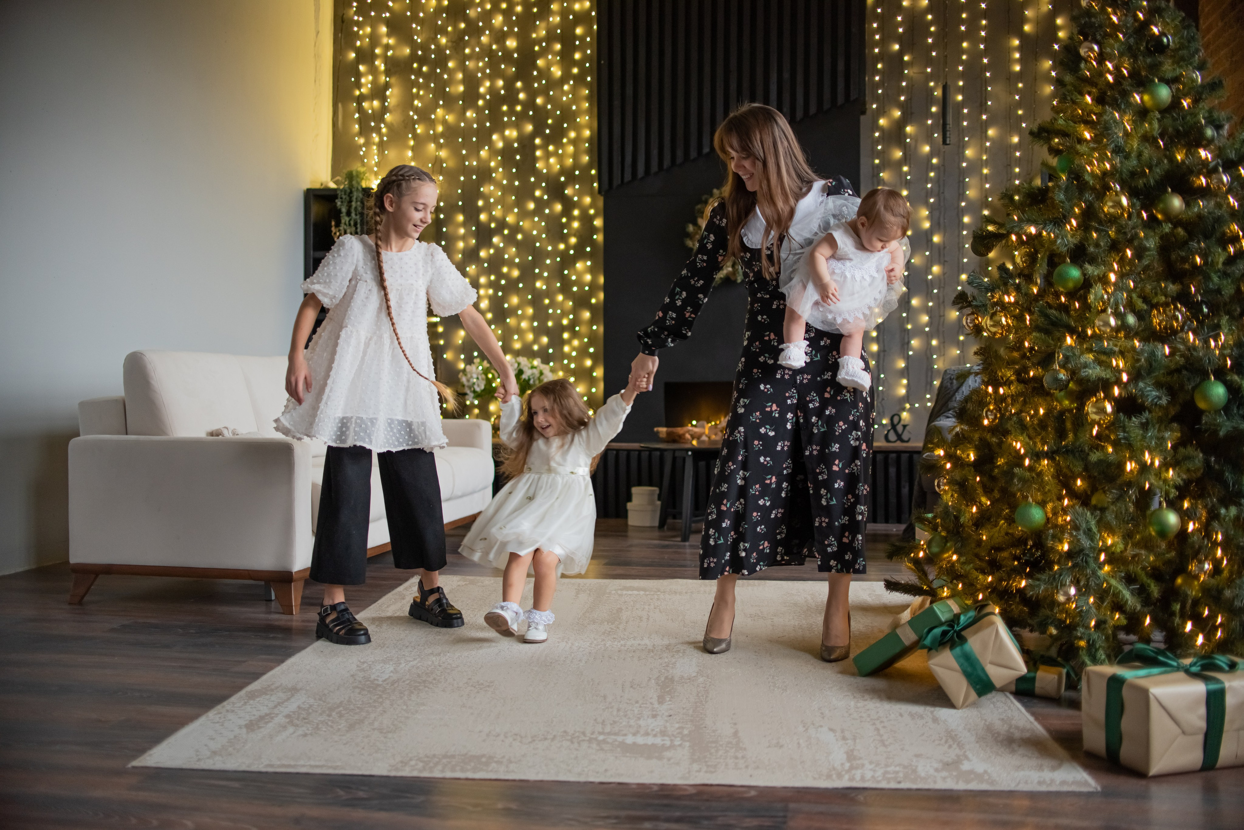 Новогодние фотосессии в студиях. Свадебный и семейный фотограф Екатерина Пушан. Москва, Балашиха, Железнодорожный, Солнечногорск