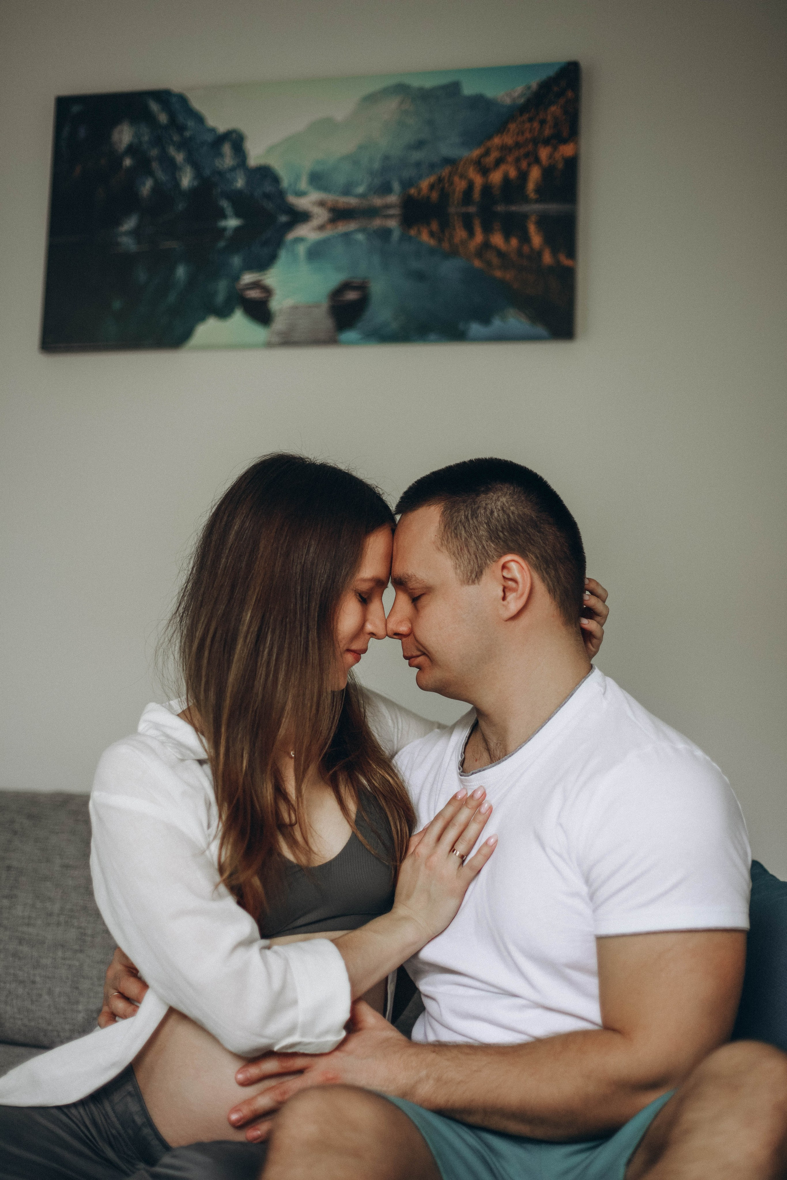 Babybauch-Shooting zu Hause. Fotografin in Erlangen, Nürnberg und Umgebung