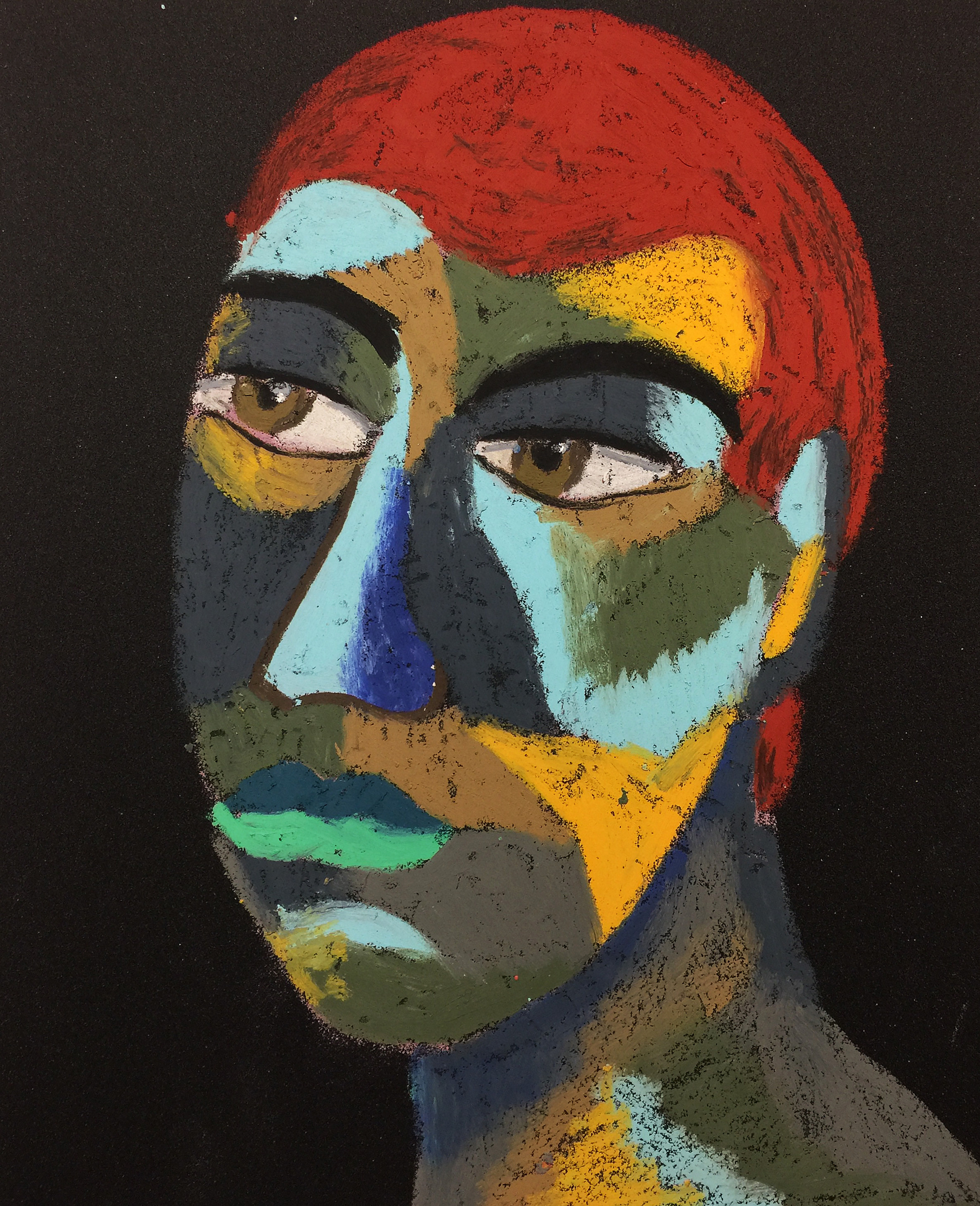 Title: Crab Vendor Material: Oil pastel, paper Size: 28 x 23 cm