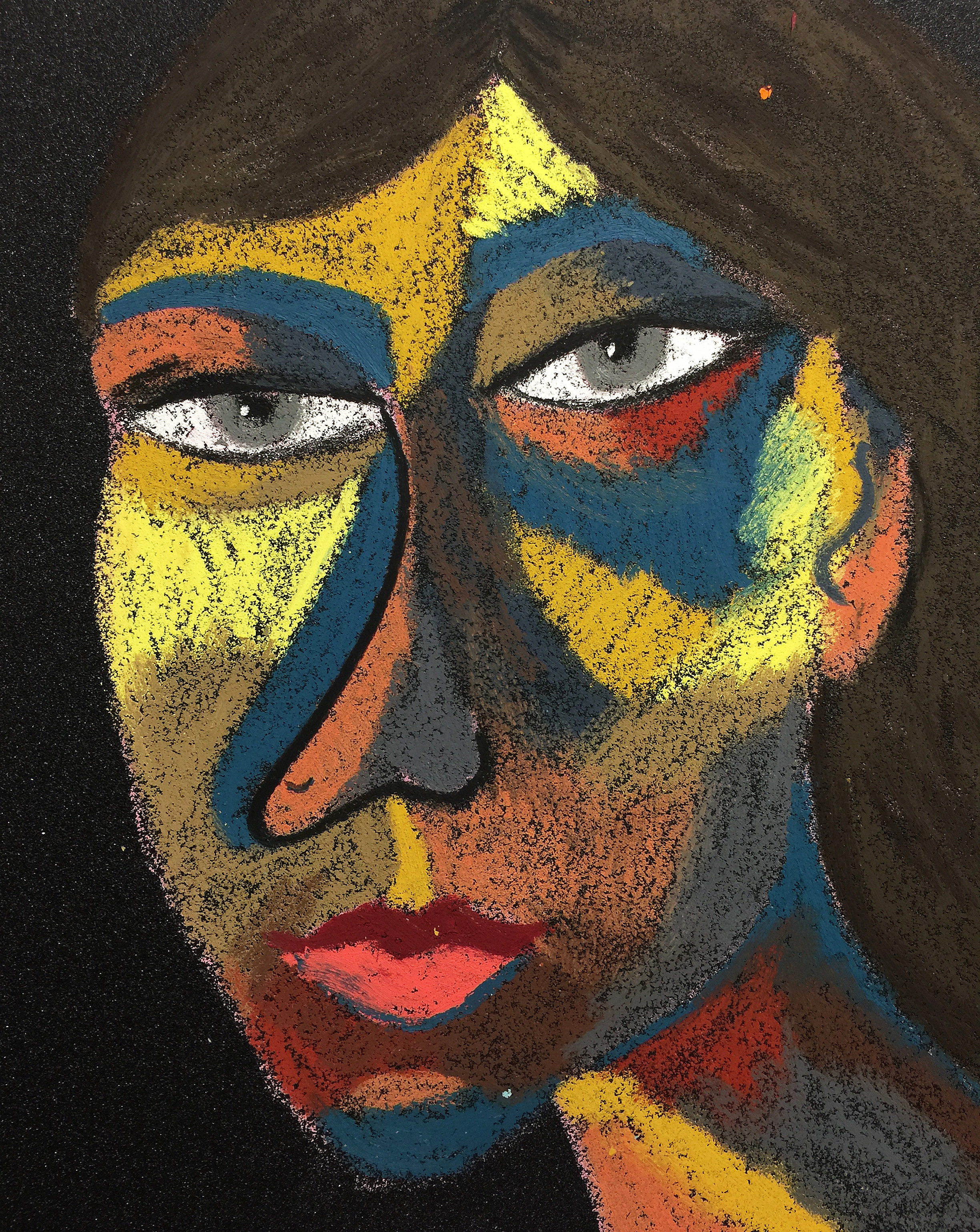 Title: From the Magical Realm Material: Oil pastel, sandpaper Size: 28 x 23 cm