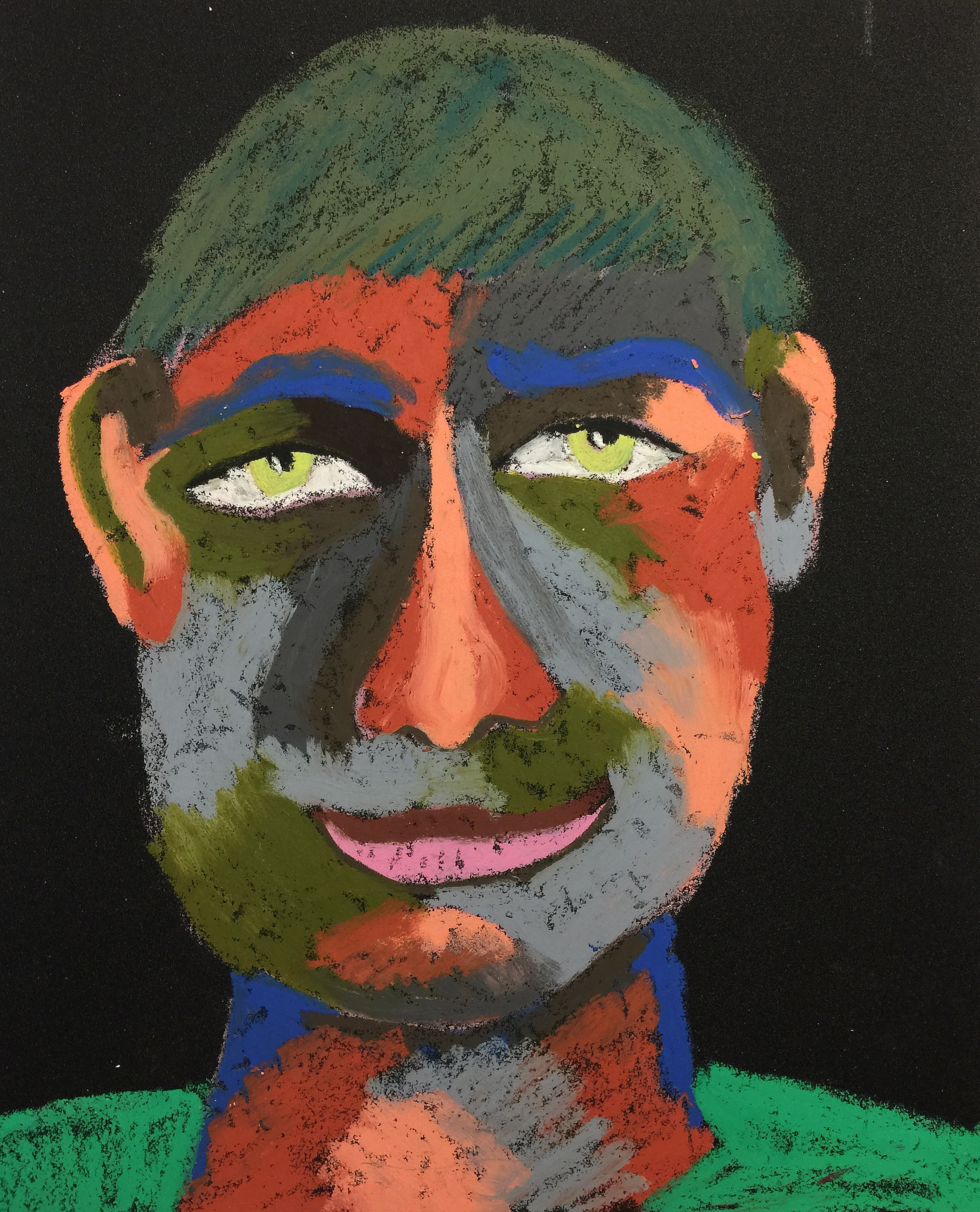 Title: Vasya Material: Oil pastel, paper Size: 28 x 23 cm