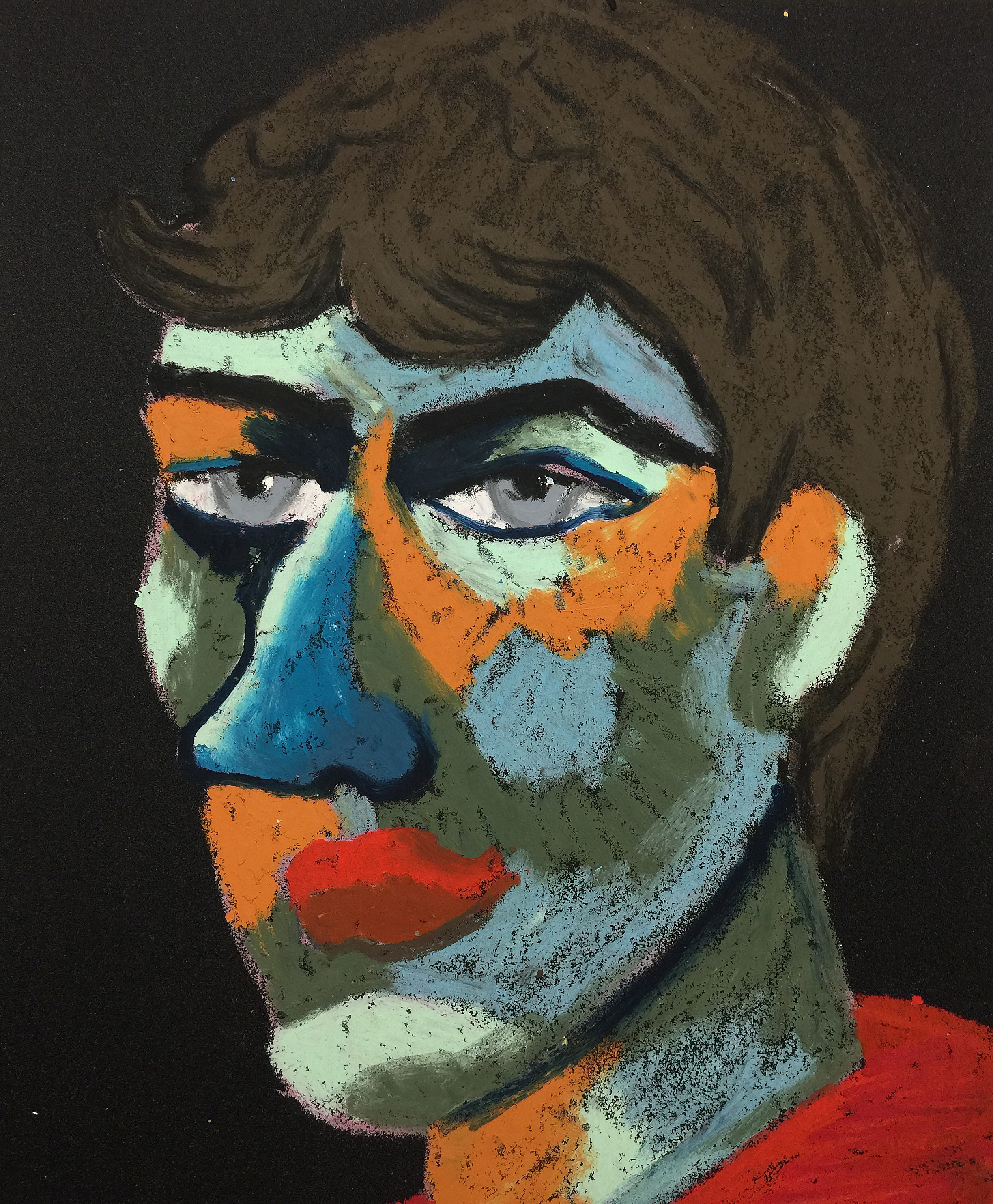 Title: Individual Material: Oil pastel, paper Size: 28 x 23 cm