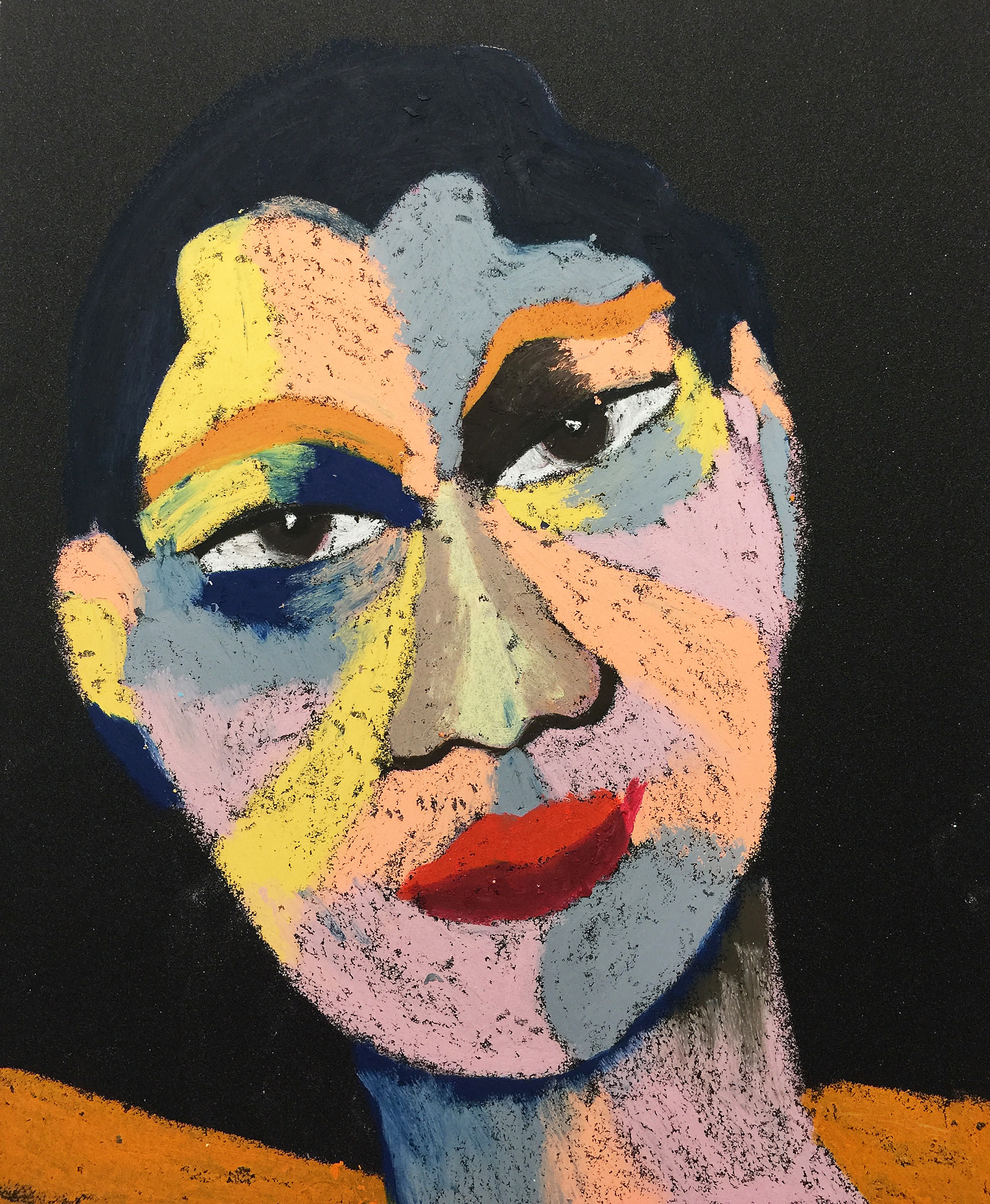 Title: Amazing Person Material: Oil pastel, paper Size: 28 x 23 cm