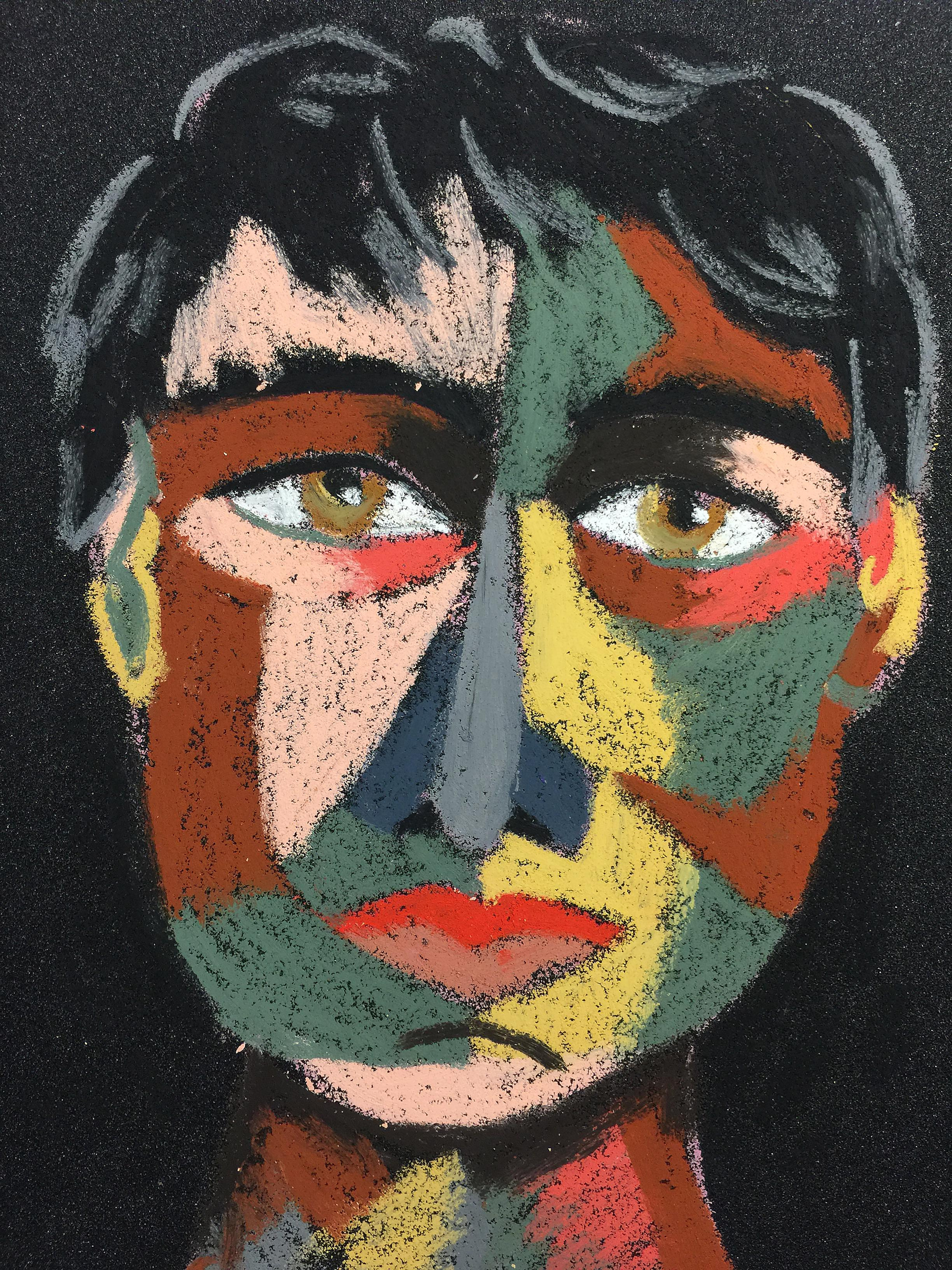 Title: In Anticipation Material: Oil pastel, sandpaper Size: 28 x 23 cm