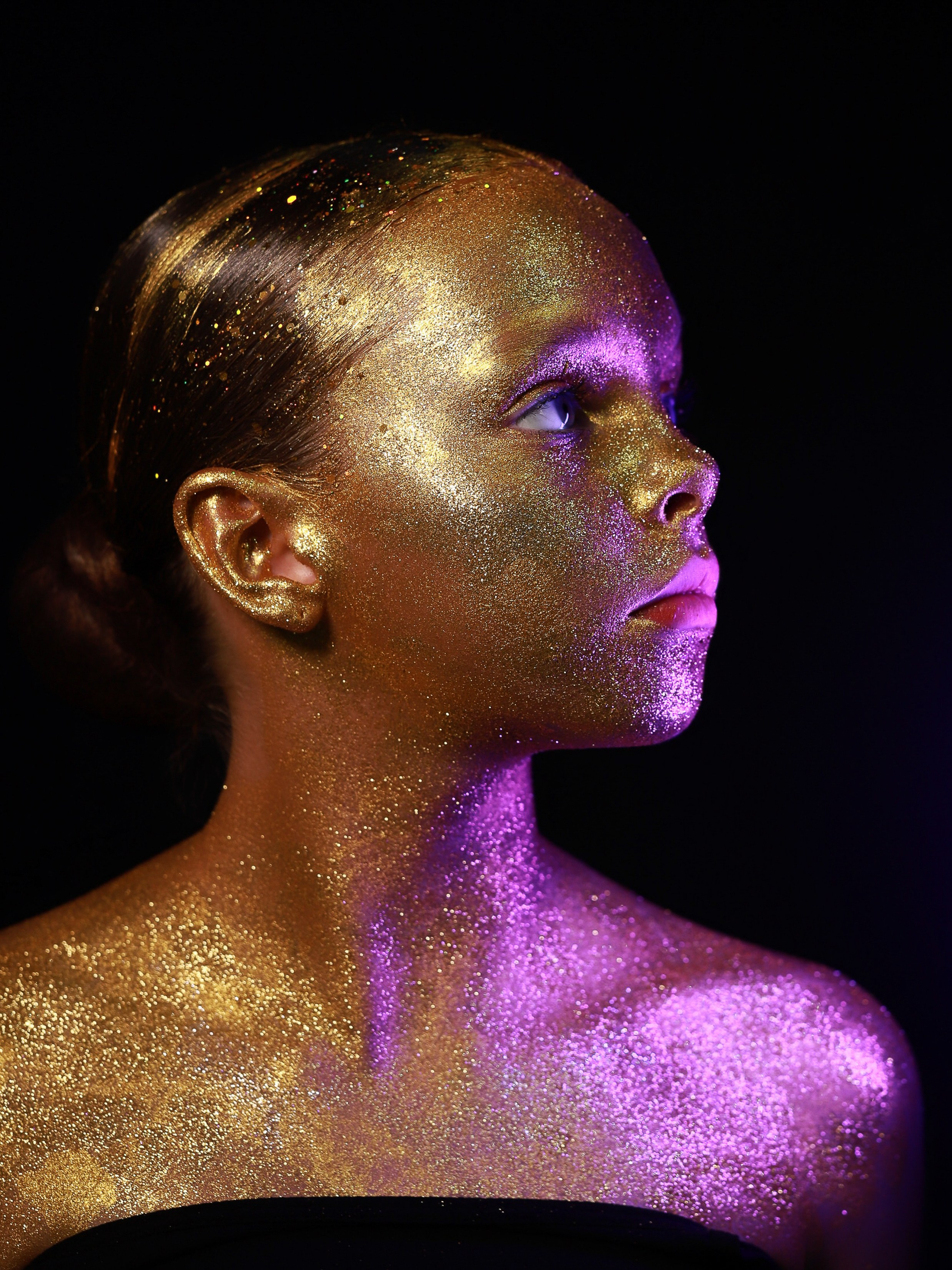 Портреты с глитер. Фотограф Юлия Мальцева