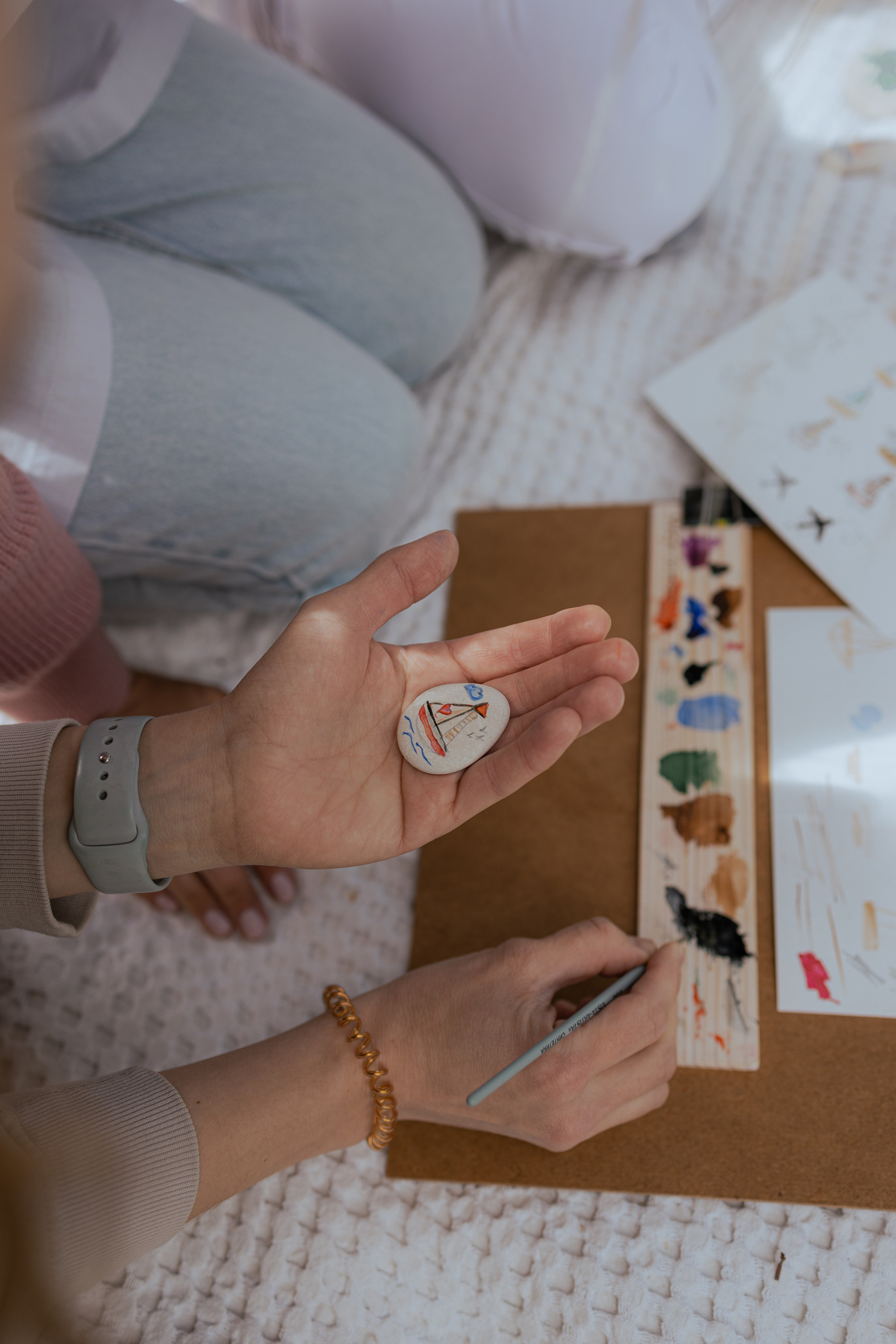 Мк Акварель (рисунки на камнях). Анастасия Ракчеева Художник