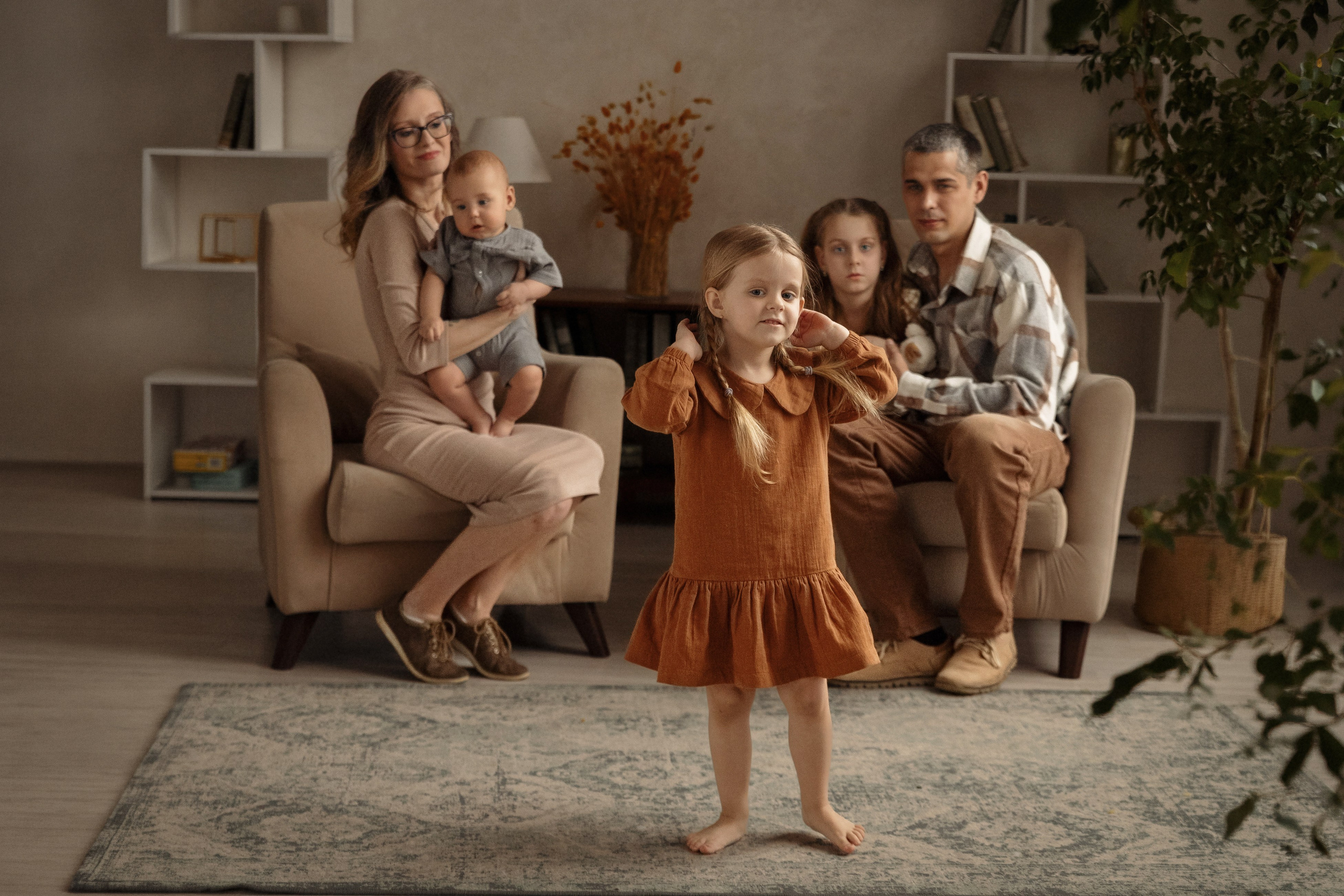 Семейная фотосессия дома. Семейный фотограф в Москве Трубинова Екатерина