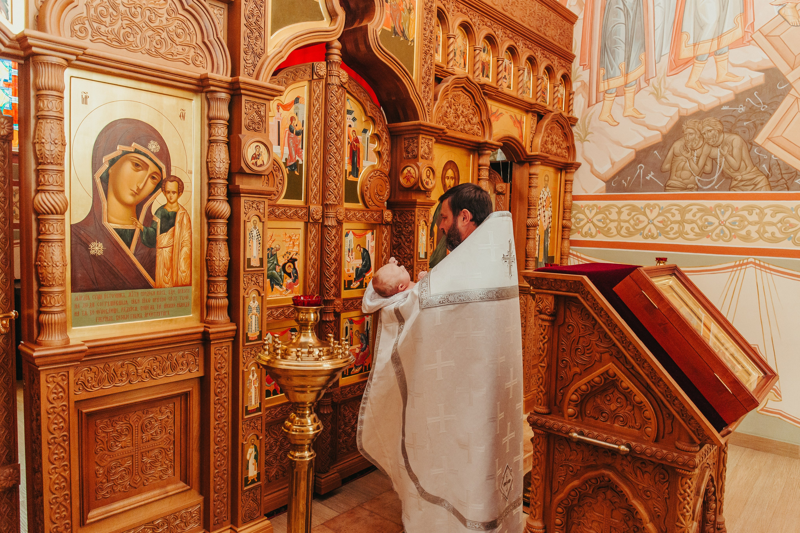 Крещение Маши в Черниговском Скиту. Фотограф новорожденных и детский в Сергиевом Посаде Кругликова Юлия