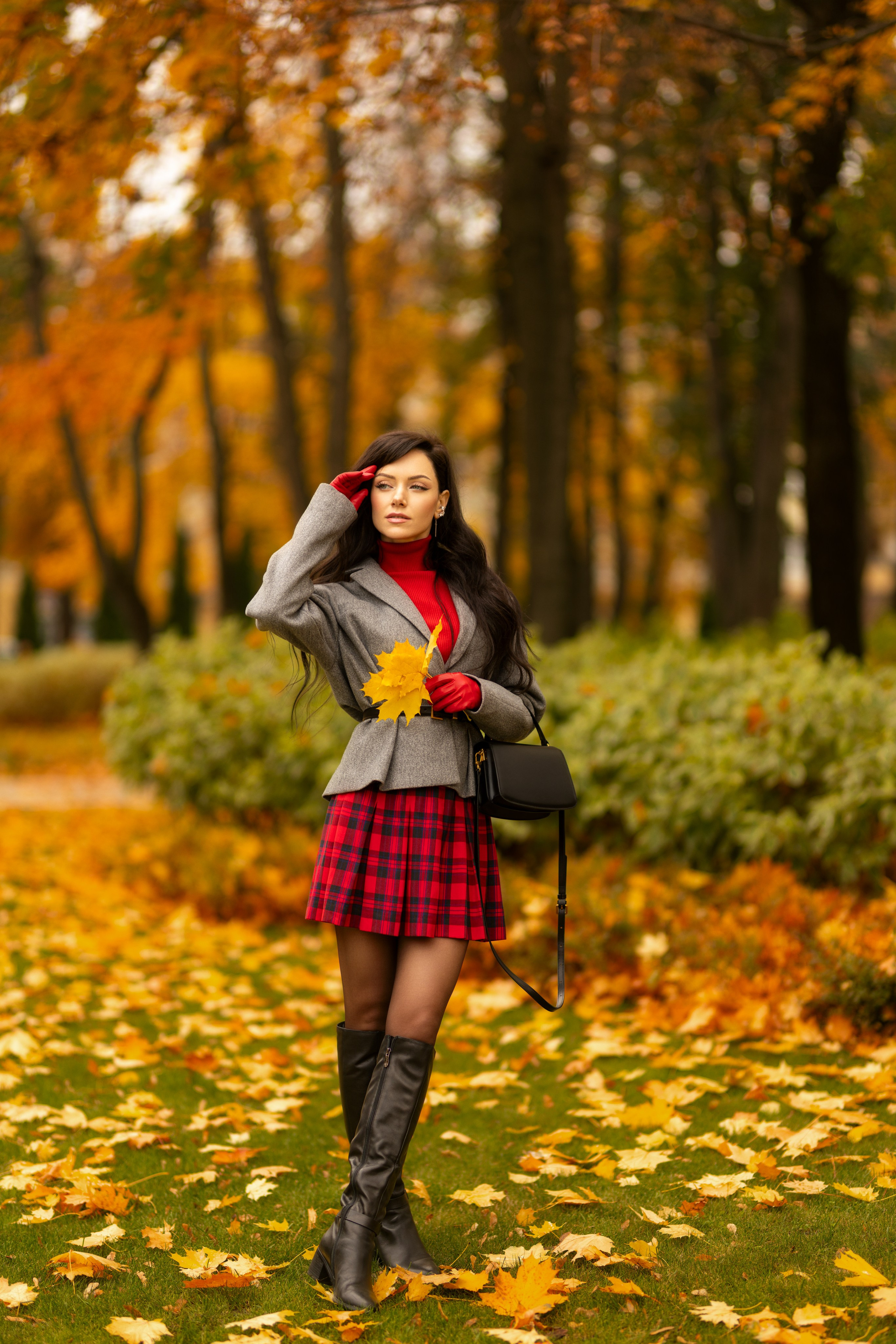 Фотосет с Екатериной в парке на осеннюю тему для «себя». Дмитрий Шульгин, портретный фотограф в Воронеже