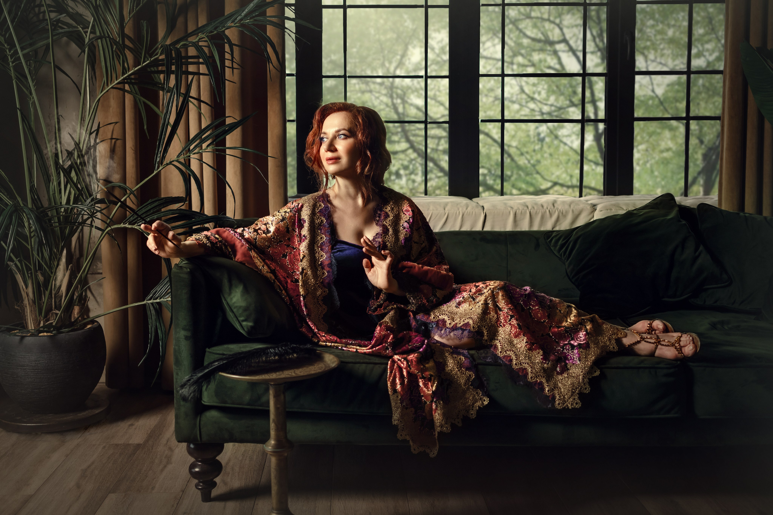 Студийная женская фотосессия стилизация арт-нуво косплей. Фотограф в Москве Мухина Ирина