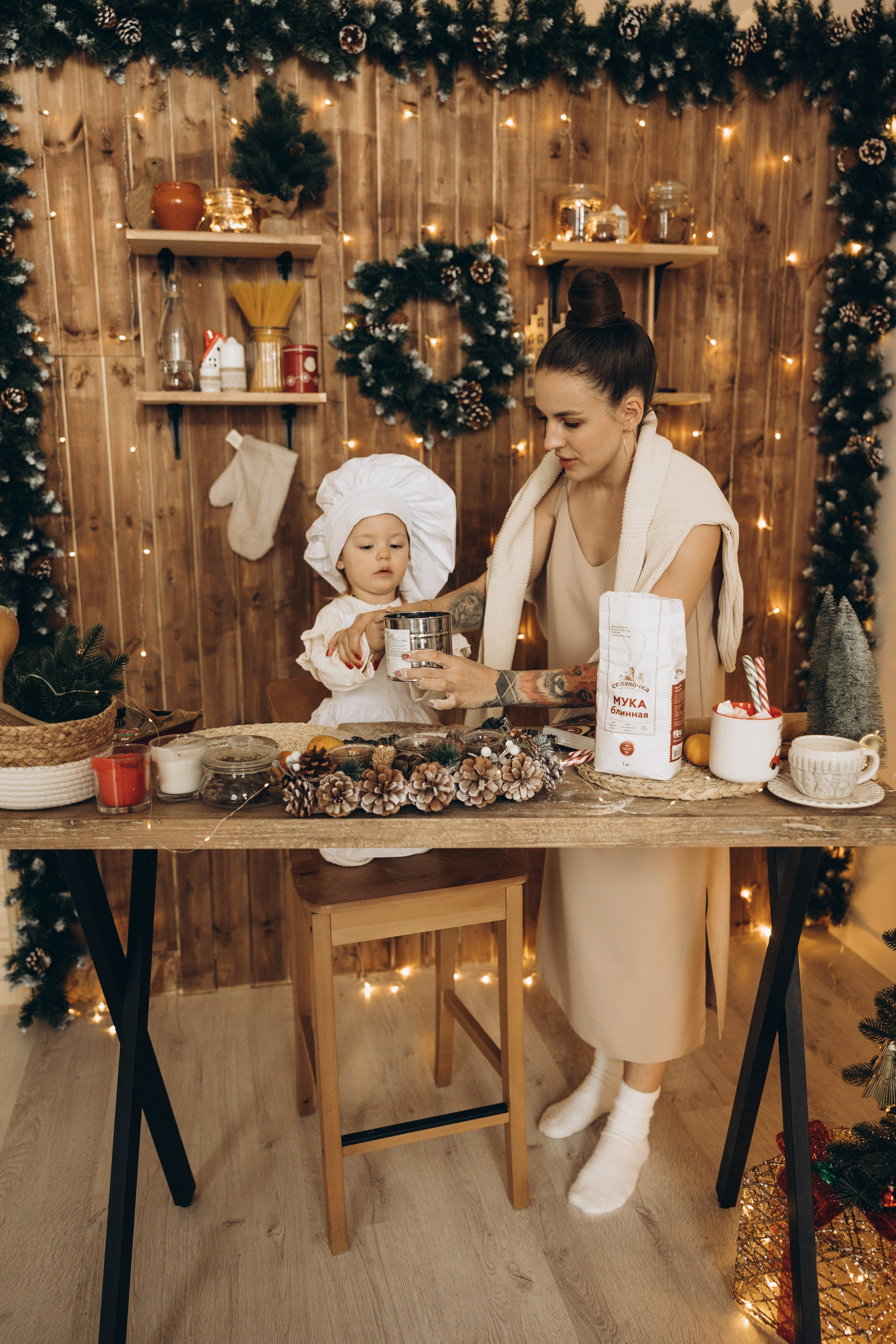 Ольга и Мирослава НГ. Семейный фотограф в Москве Виктория Ястребинская