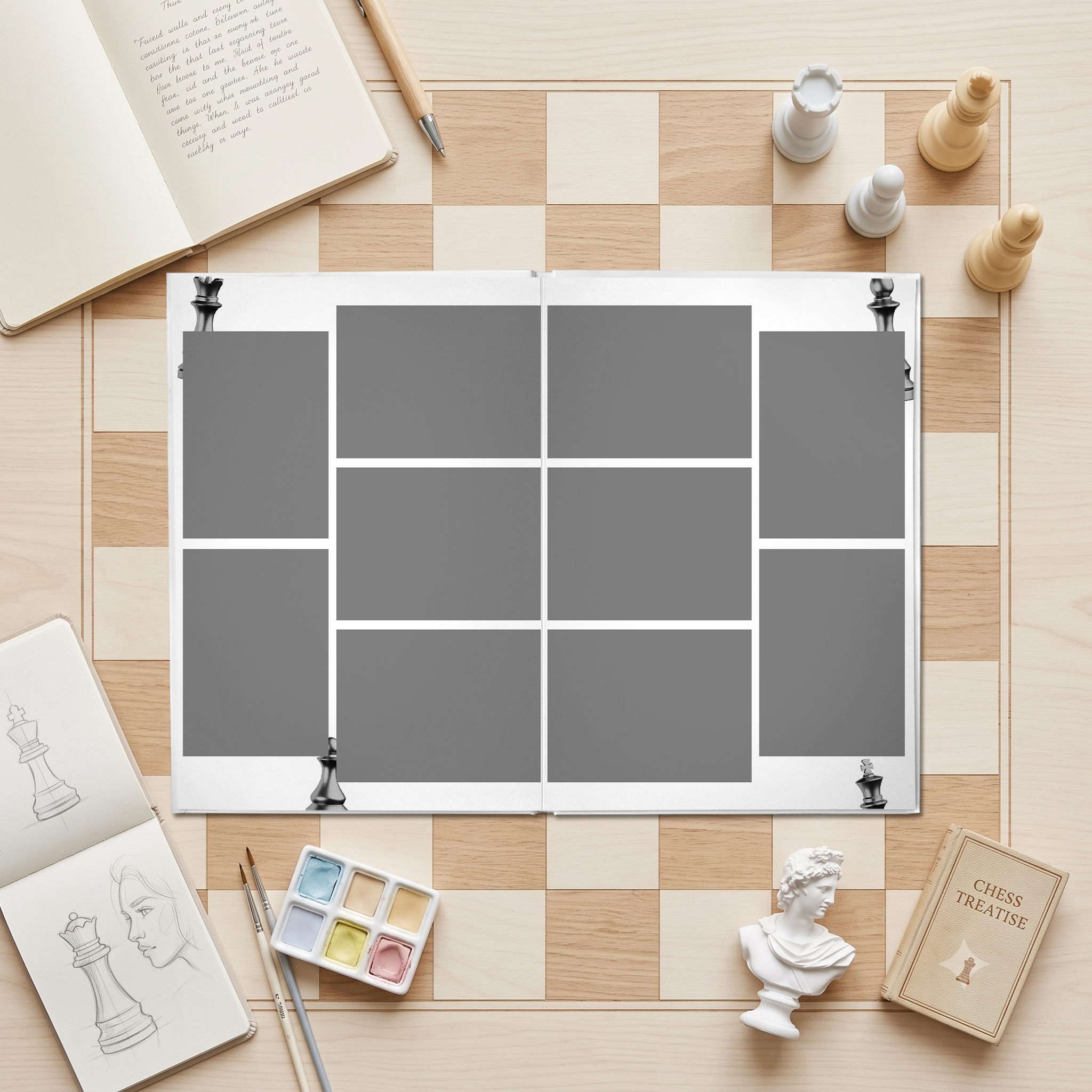042 Chess. Дизайны, psd шаблоны школьных и выпускных альбомов и обложек